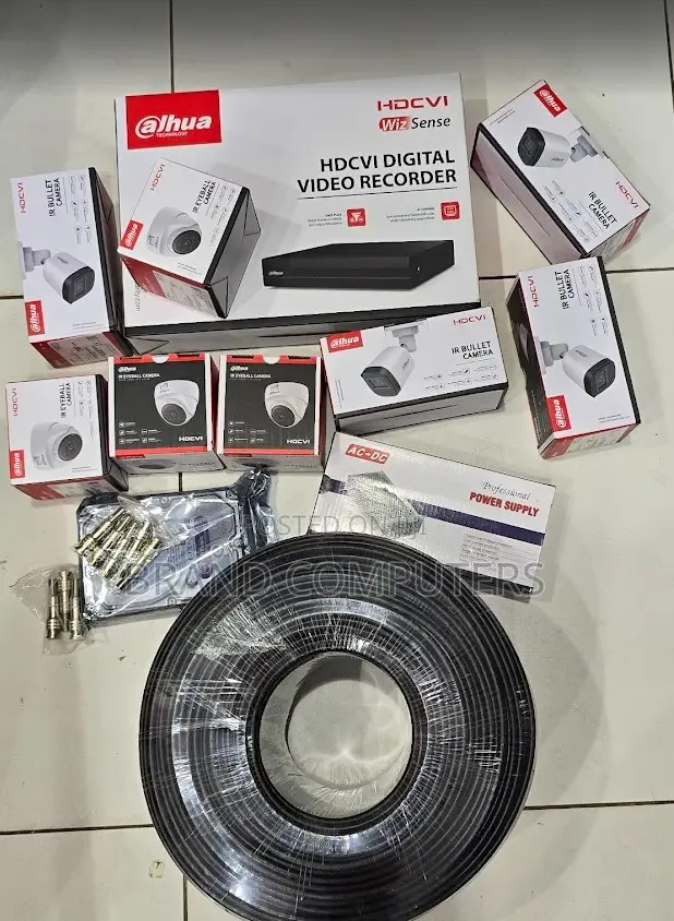 8 Cameras Dahua 8 Channel CCTV Full Package 1080p Camera