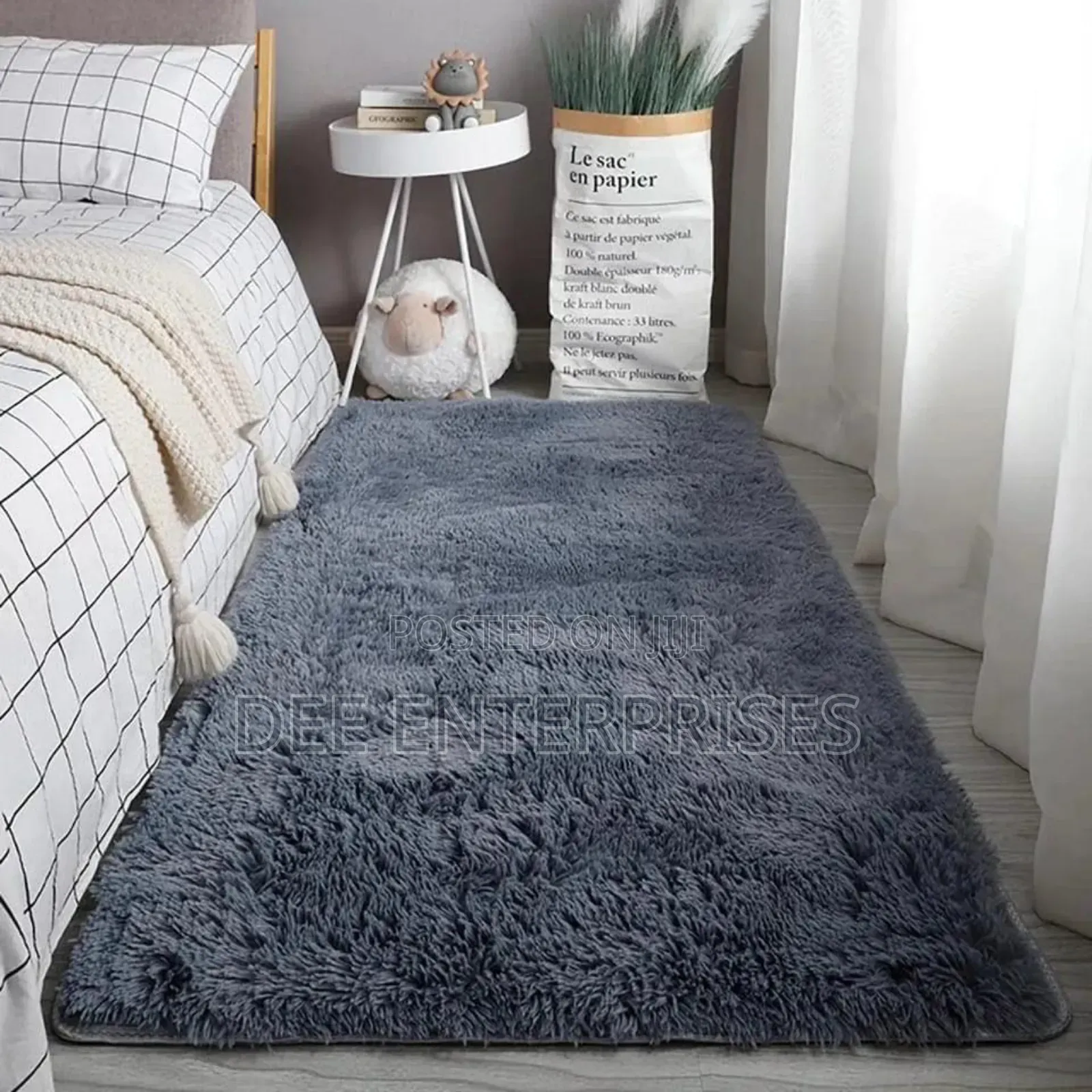 Fluffy Plain Bedside Mat