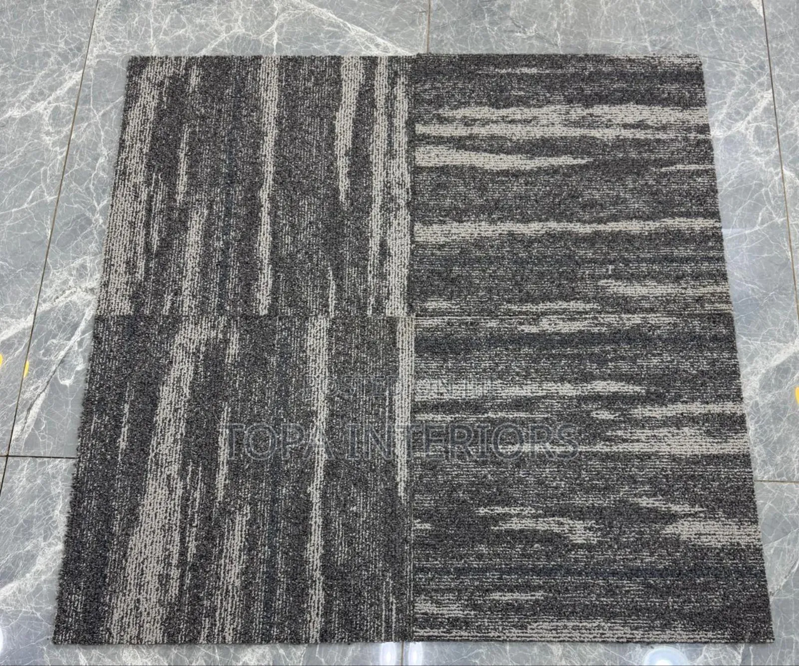 Durable Tile Carpets With Rubber Backing for Gym Floor Insulation