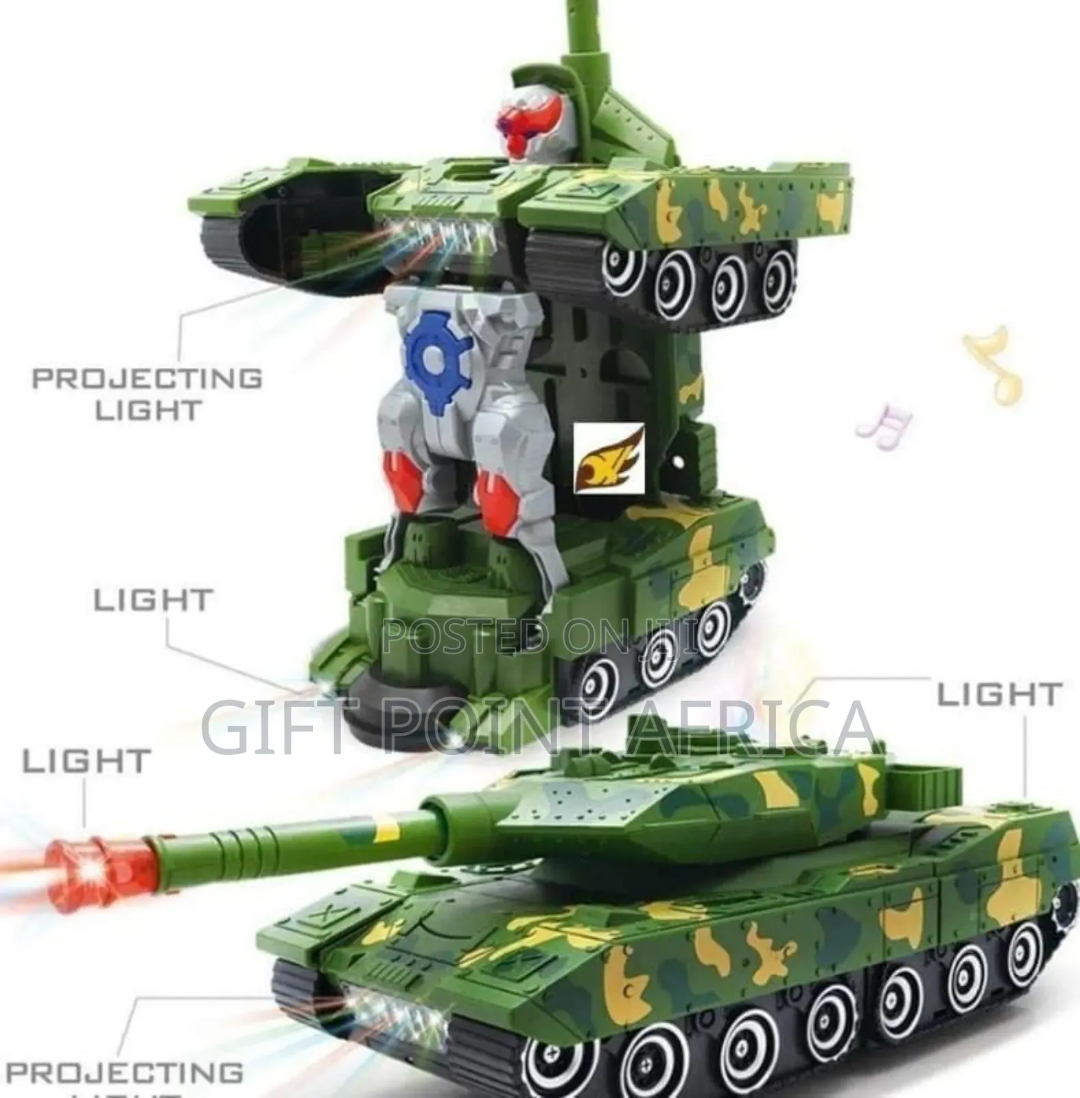 Battery Operated Deformation Armoured Car With Light And Music
