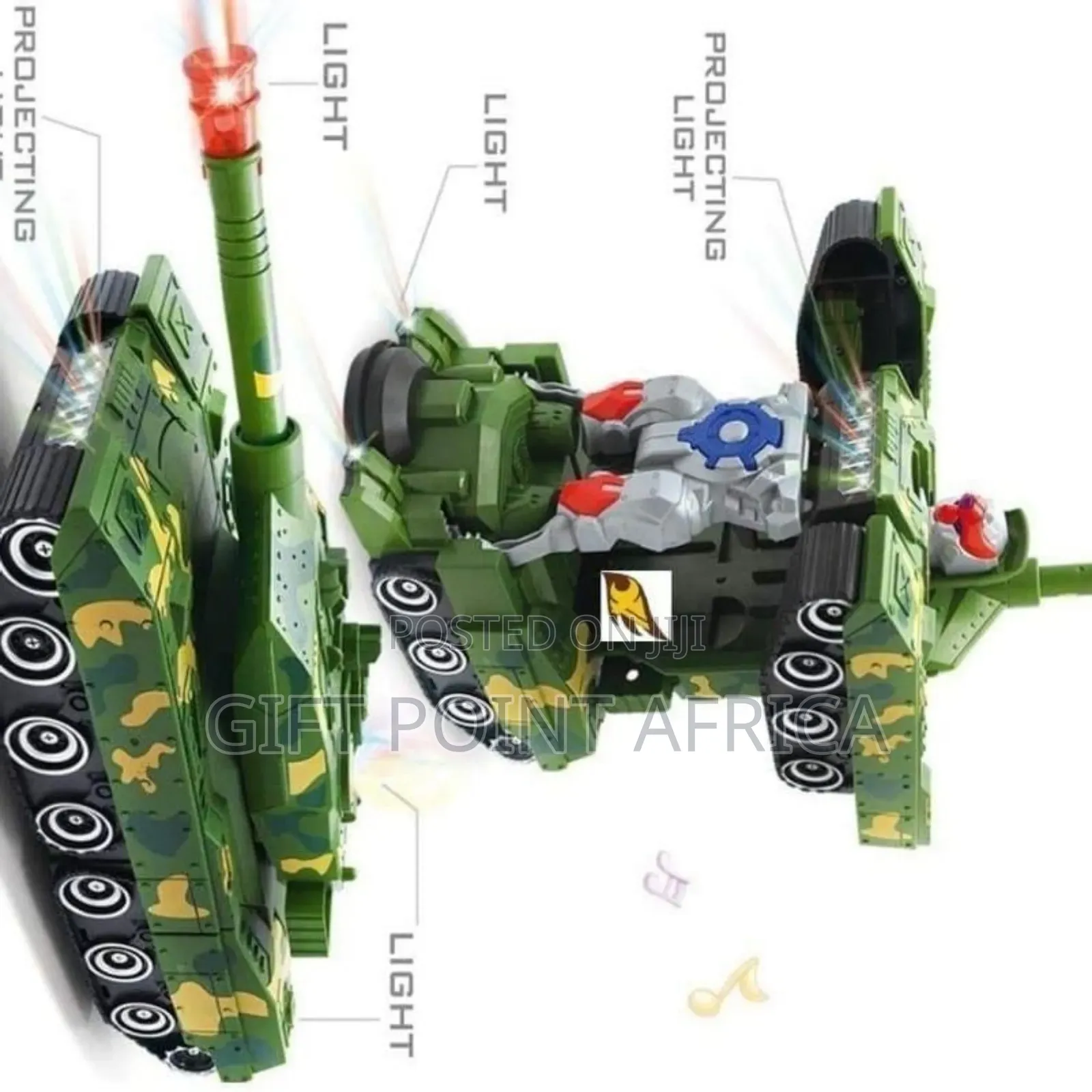 Battery Operated Deformation Armoured Car With Light And Music