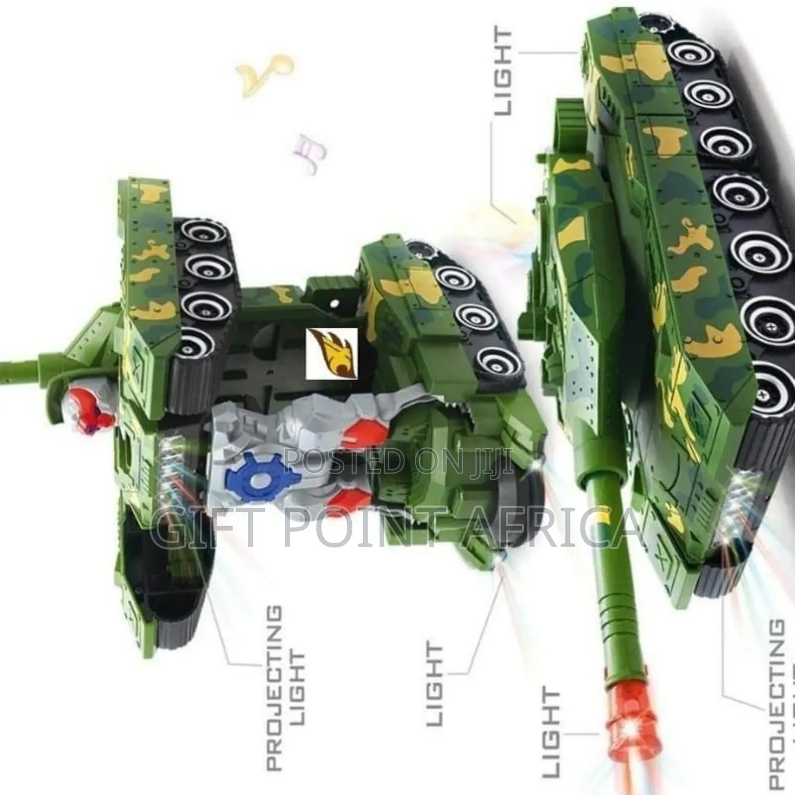 Battery Operated Deformation Armoured Car With Light And Music