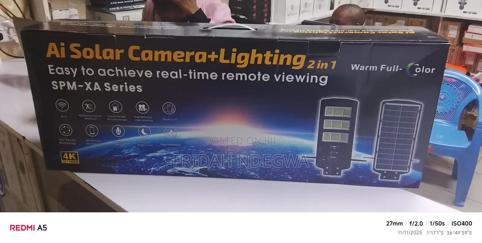 2 in 1 Ai Solar Camera + Lighting