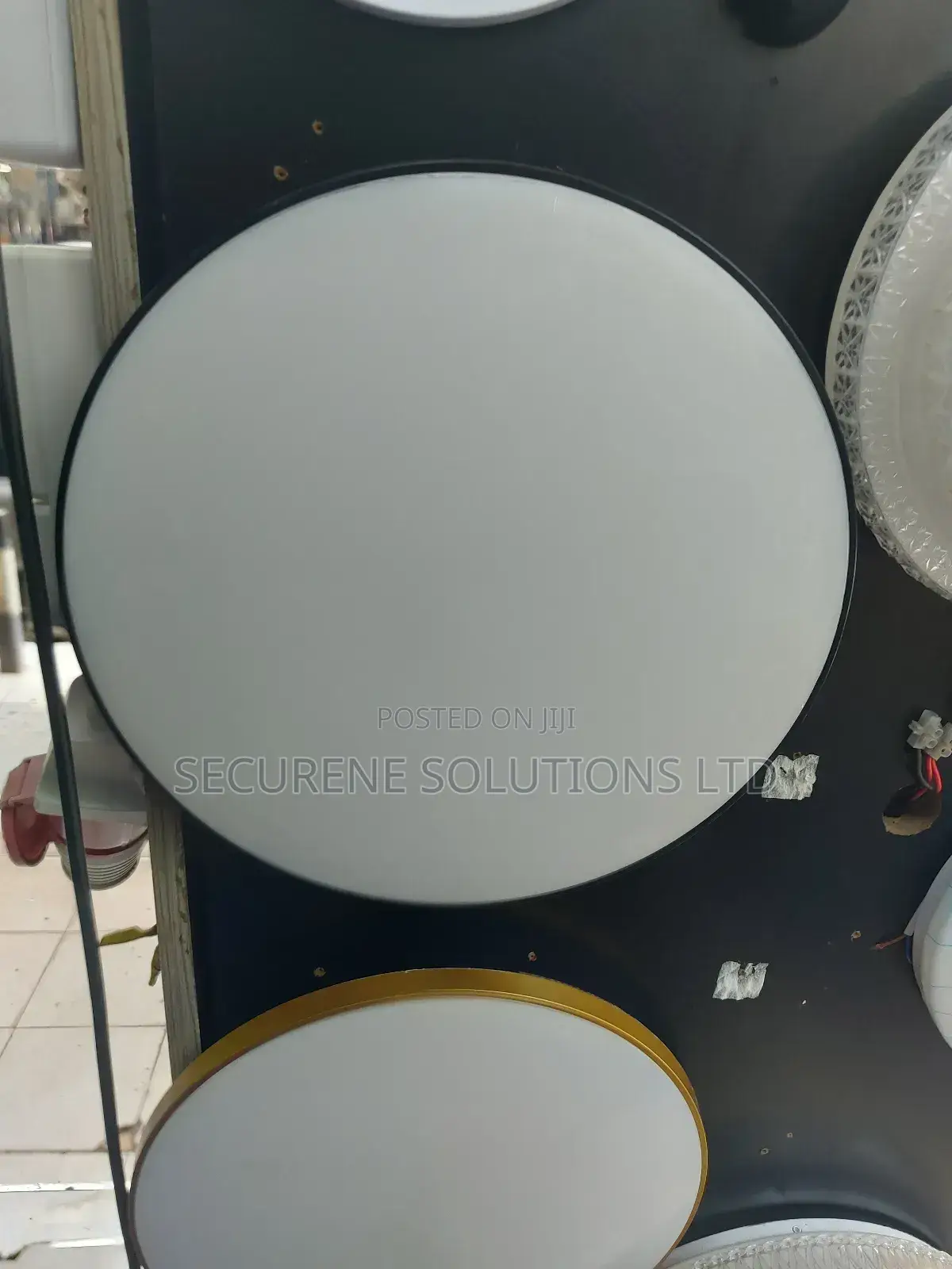 White and Gold Round Led Light