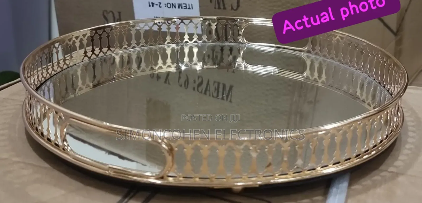 Vanity Round Decorative Gold Vintage Tray Mirror