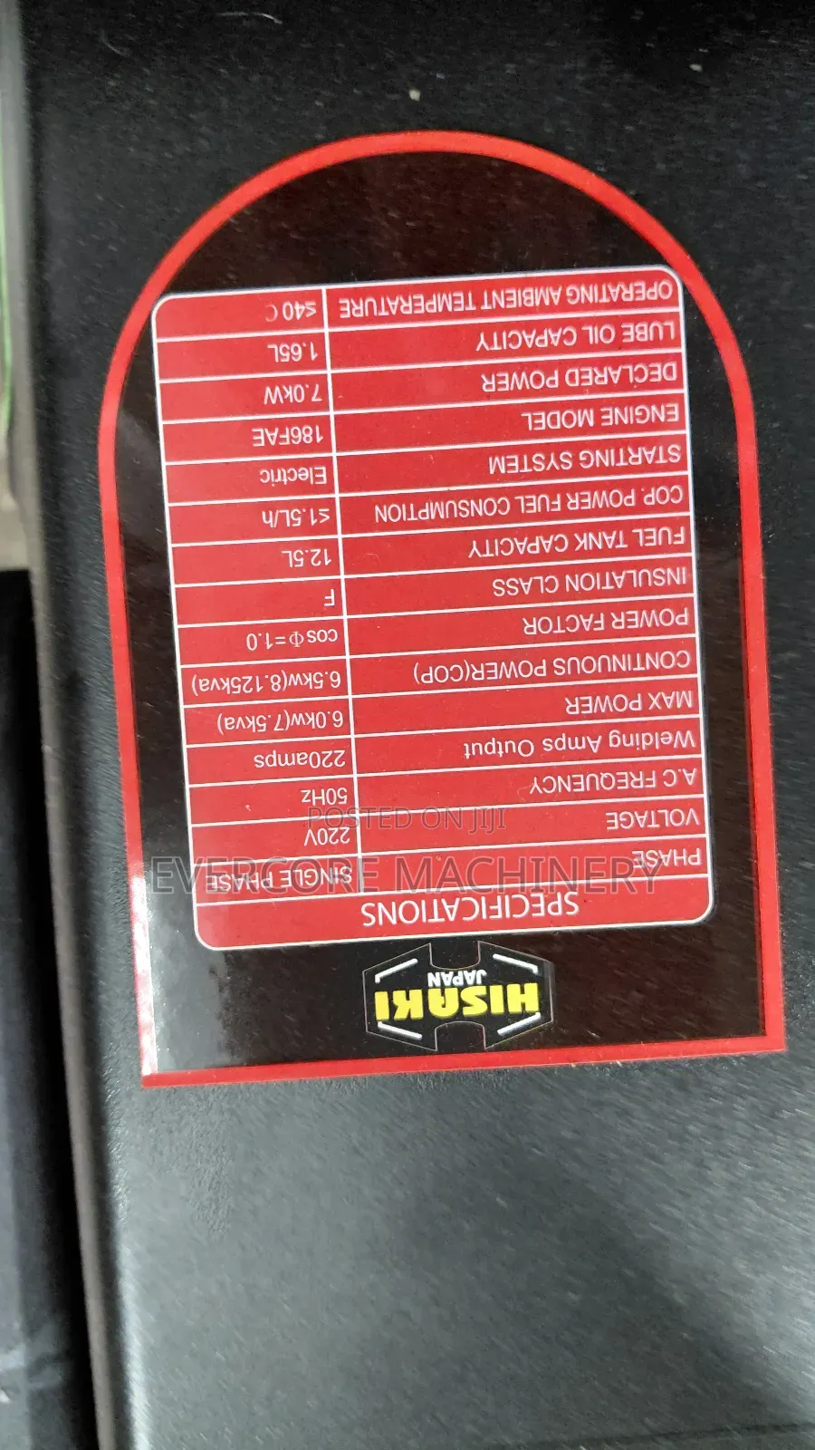 Hisaki Japan 220amps Welding Generator Single Phase.