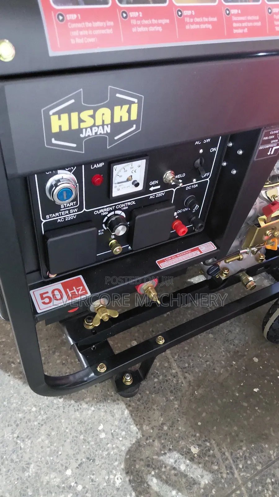 Hisaki Japan Diesel Welding Generator 186fae Keystart 220amps.