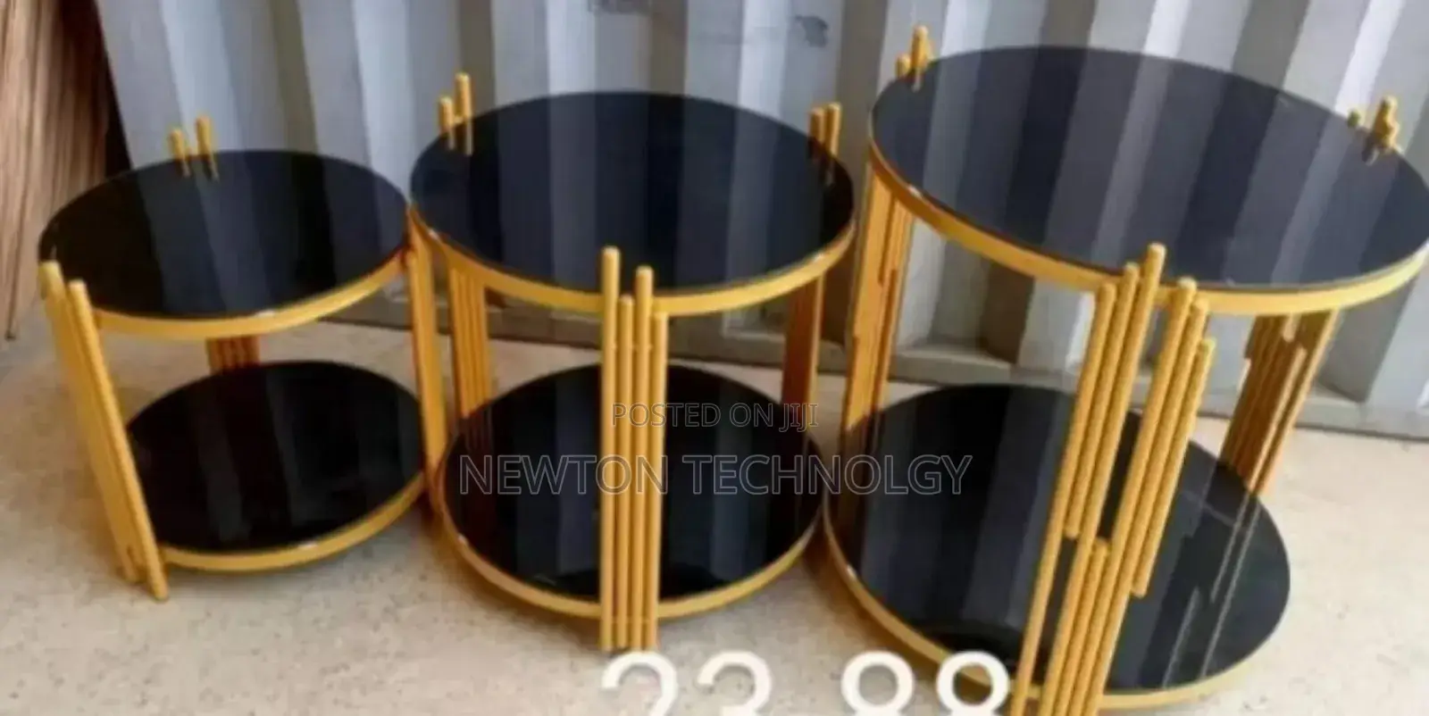 Black 3 in 1 Executive Pure Marble Table