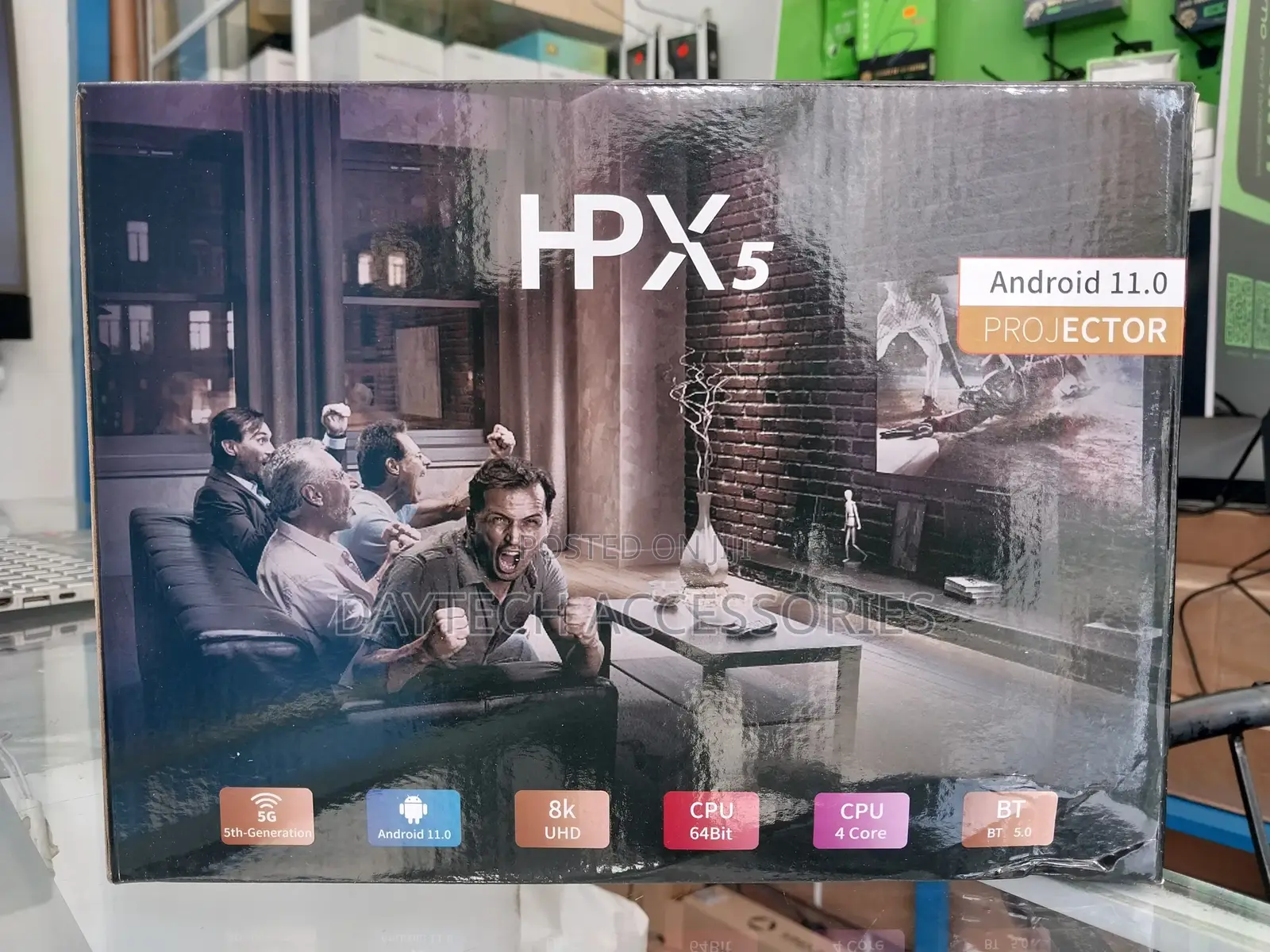 Hpx5 Android 11 Projector Portable 1080p Hd Dual Wifi Smart Projector.