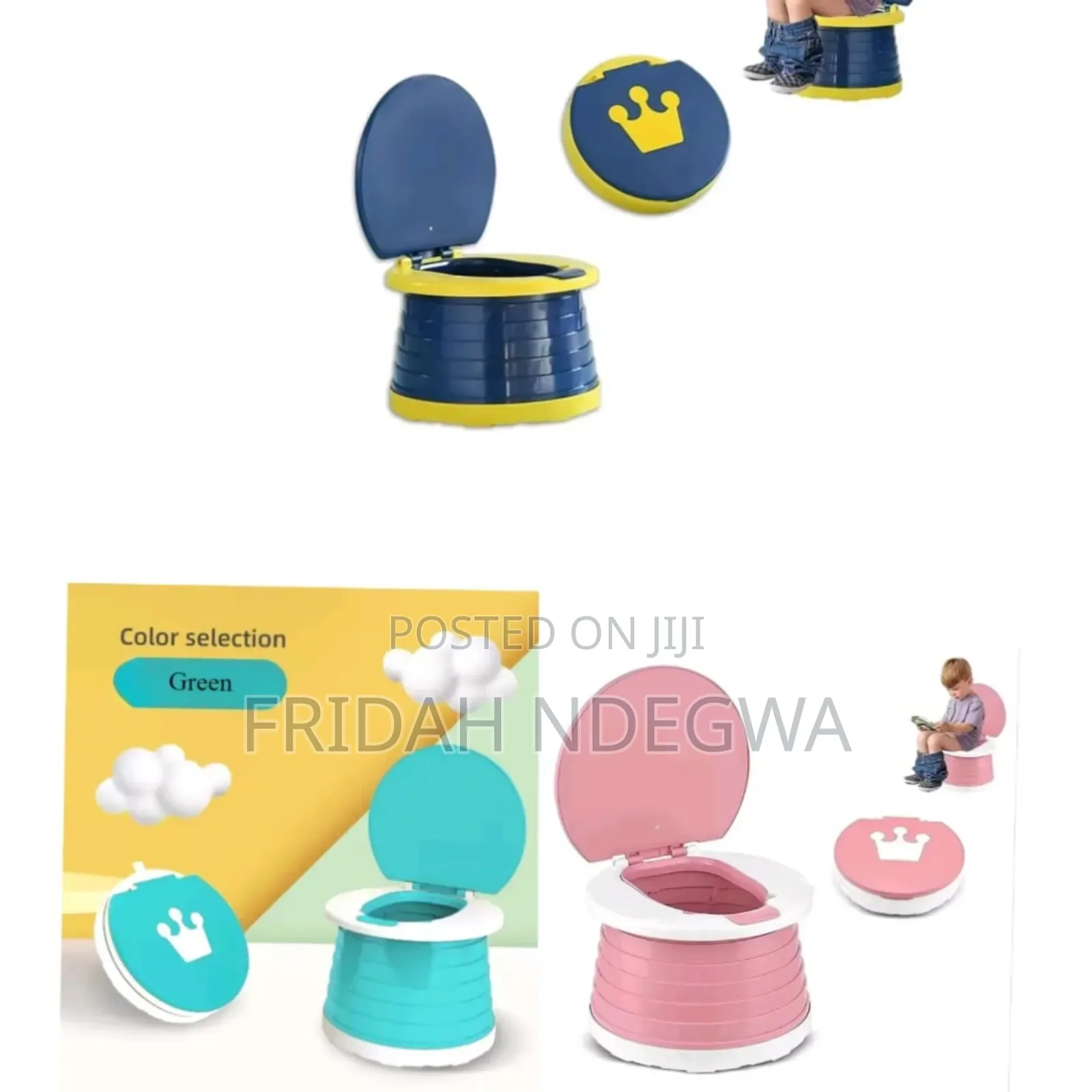 New 2-in-1 Children's Folding Toilet Portable Children's Travel Toilet