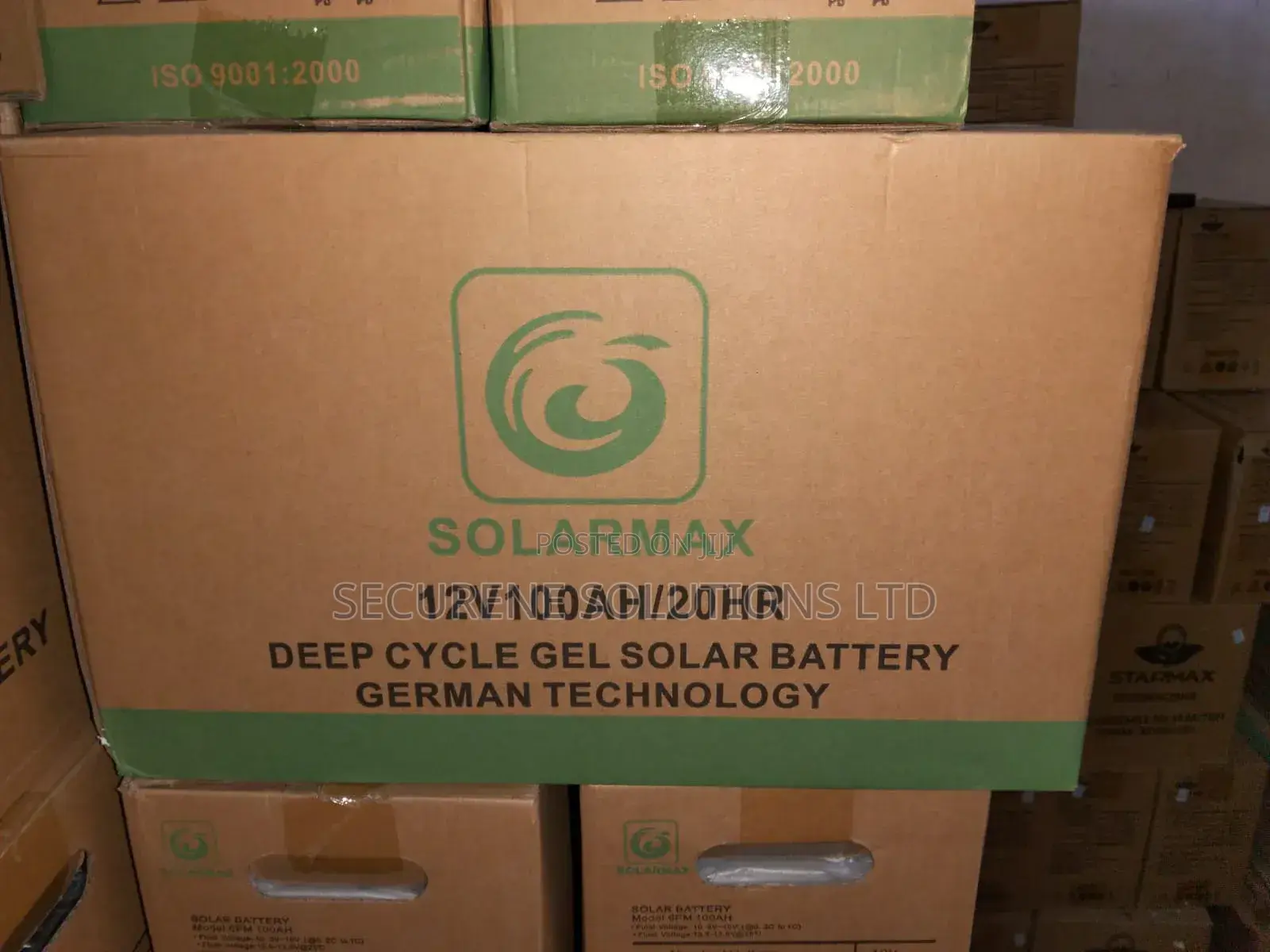 Solarmax 12v 100ah Deep Cycle Gel Solar Battery.