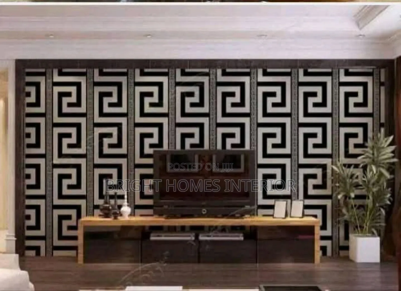 Unique Grey Pattern Wallpaper and Glue