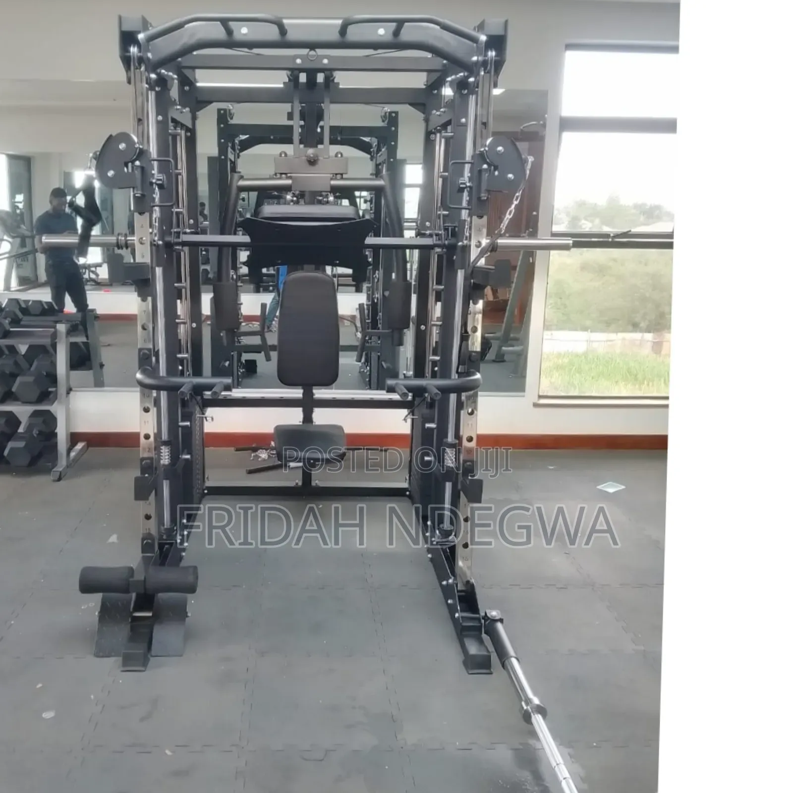 Integrated Smith Machine With Cable Cross Over