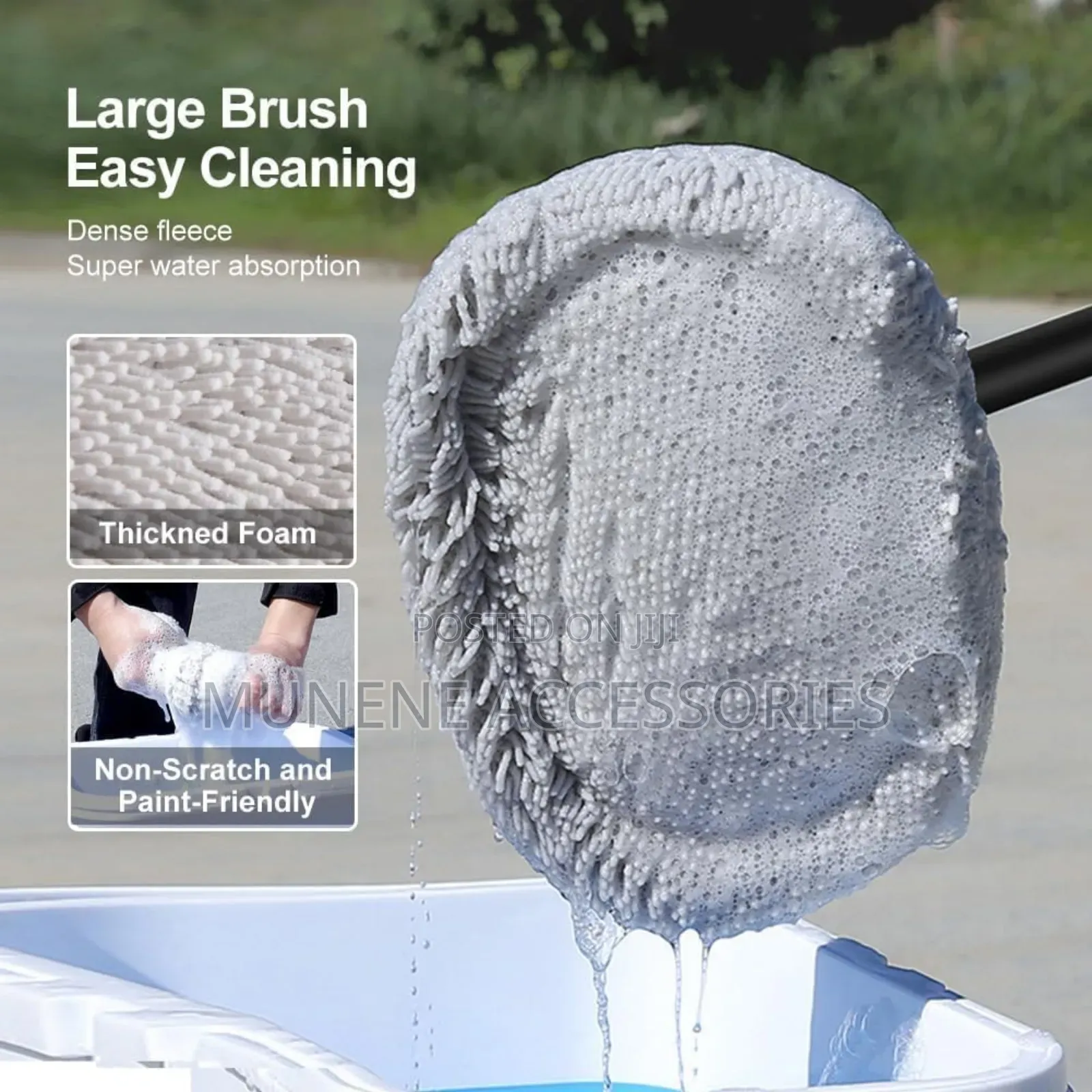 Car Wash Brush, With Telescopic Extension Pole, Car Cleaning Brush Kit
