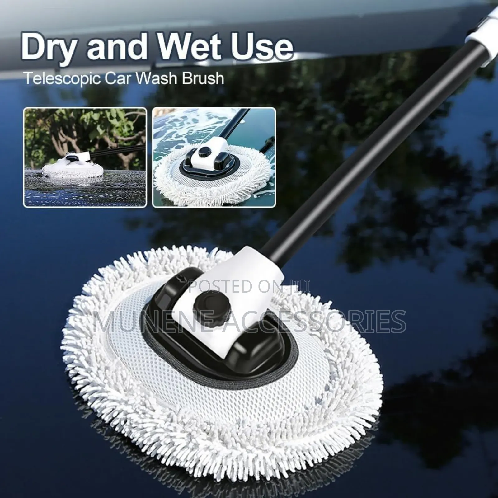 Car Wash Brush, With Telescopic Extension Pole, Car Cleaning Brush Kit