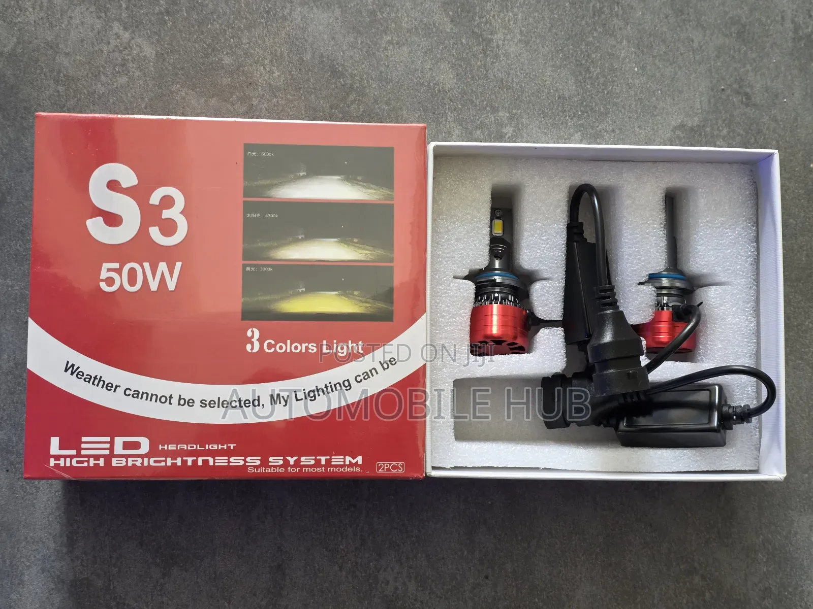 Led 3-Color Headlight Bulb – Bright, Long-Lasting Stylish
