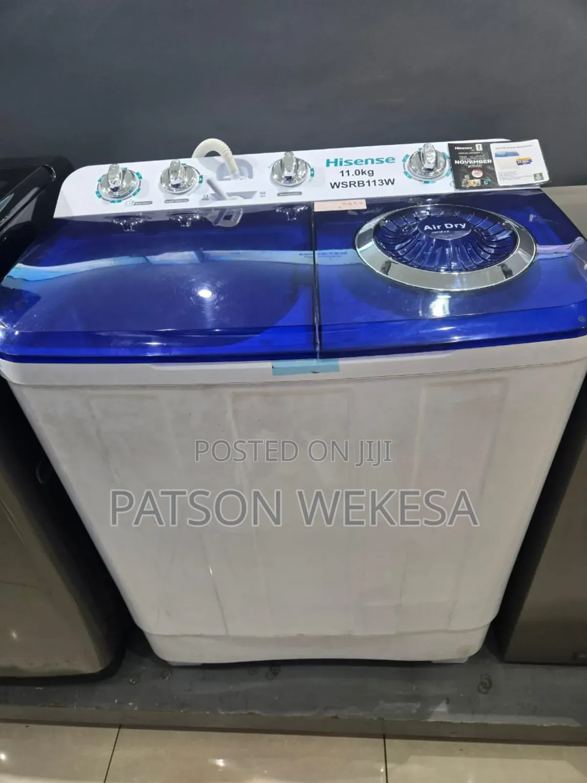 Hisense 11kg Twin Tub Washer Wsrb113w