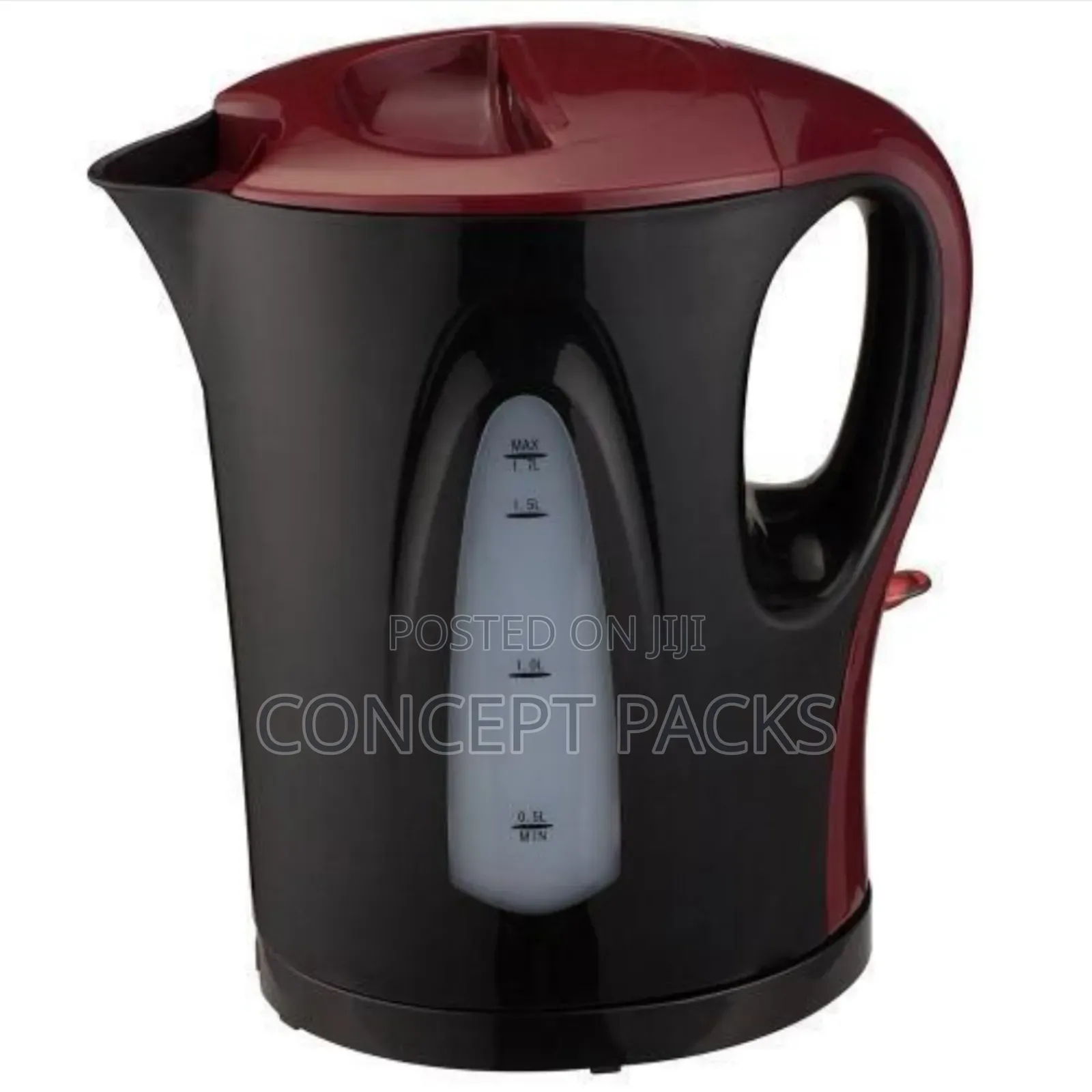 Ramtons Rm/609-Cordless Electric Kettle 1.7 Litres- Black Red