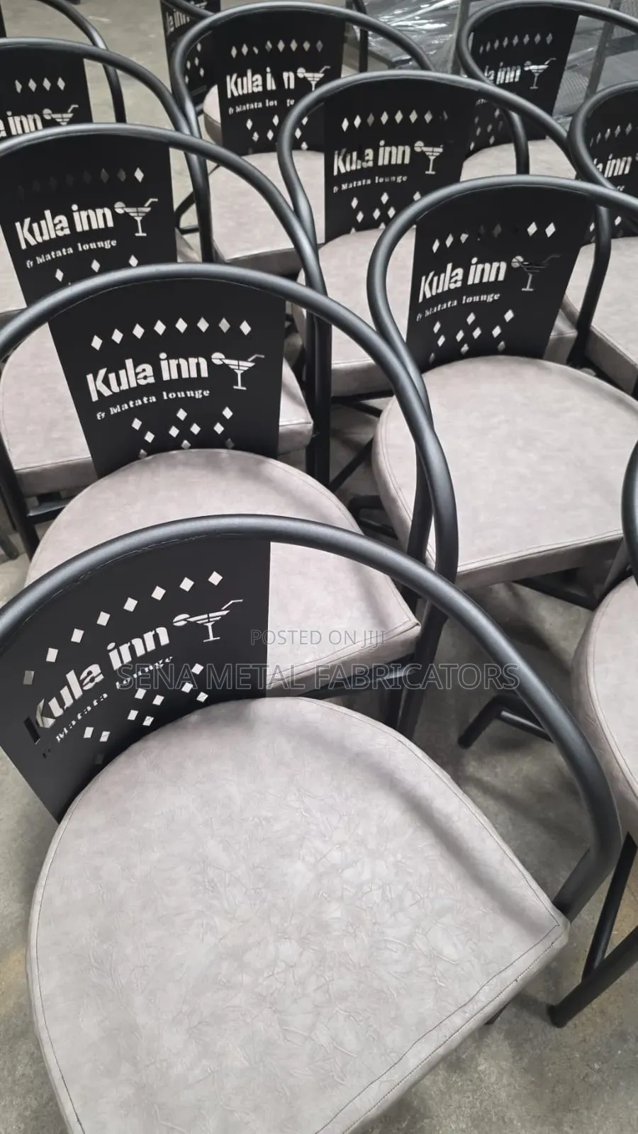 Modern Coffee Shop Chairs With Logotype