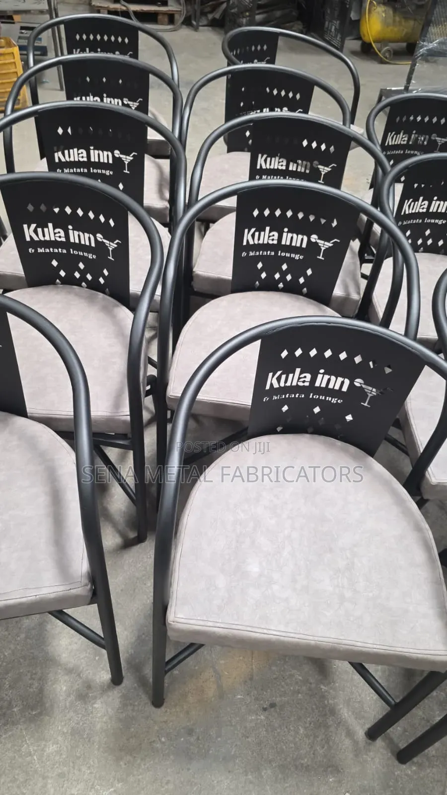 Modern Coffee Shop Chairs With Logotype