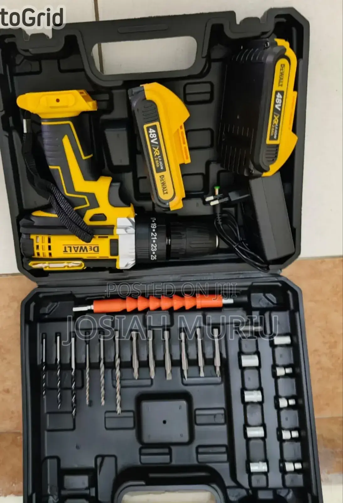 48v Dewalt Cordless Drill Set With Bits