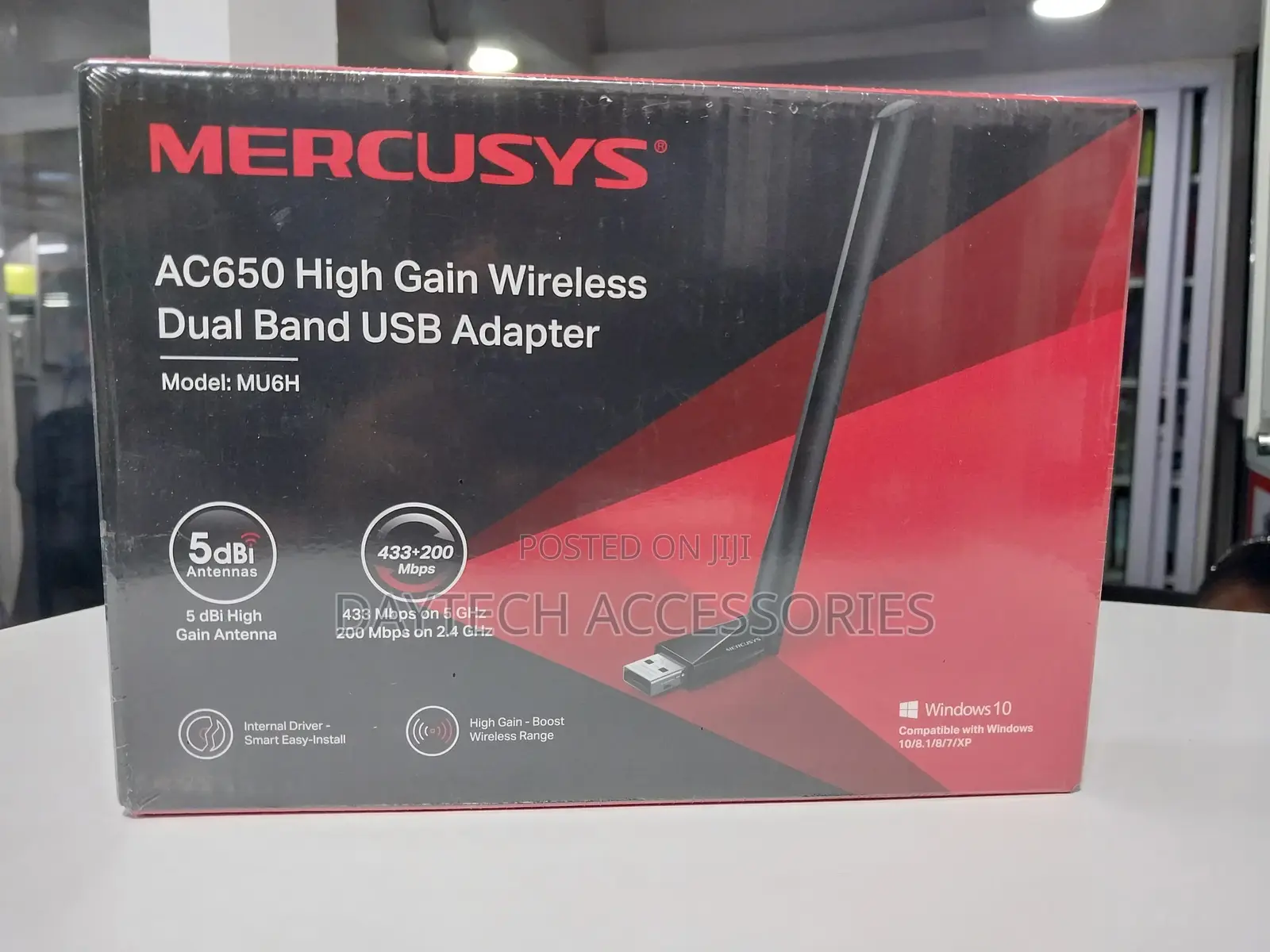 Mercusys Mu6h Ac650 High Gain Wireless Dual Band Usb Wifi Adapter