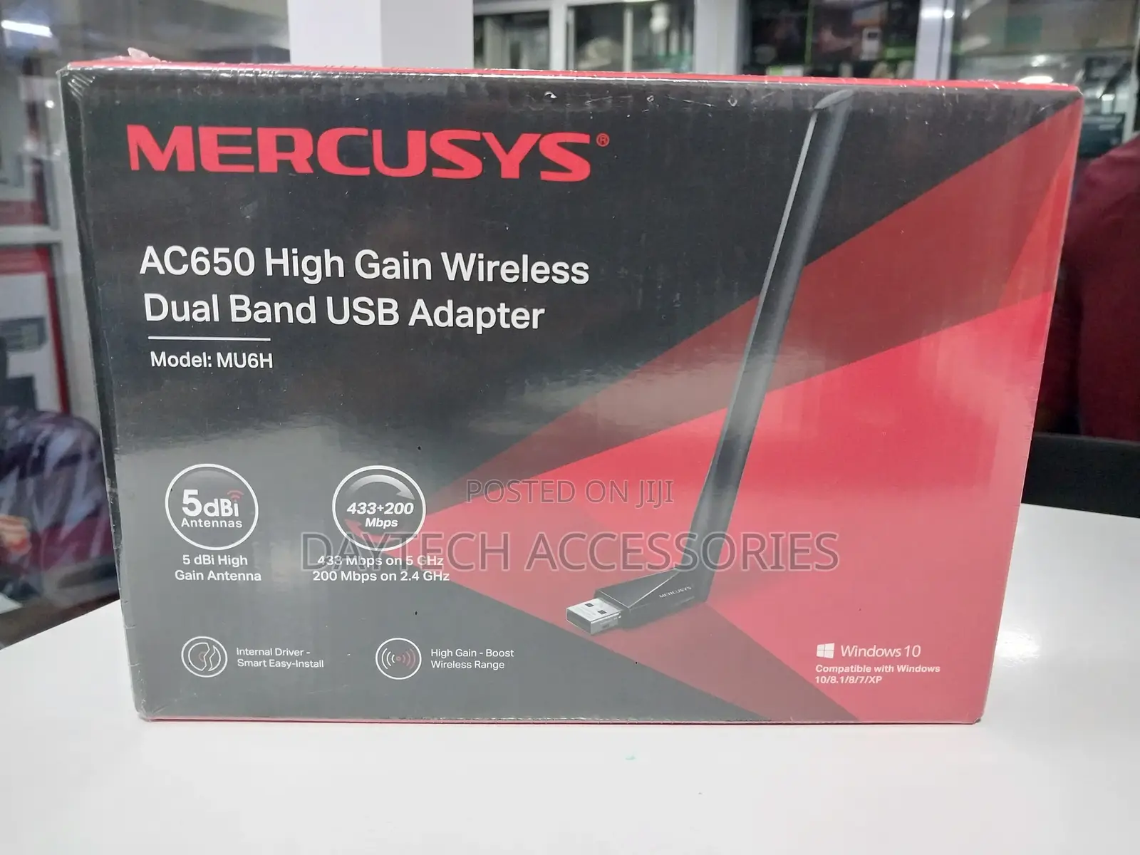 Mercusys Mu6h Ac650 High Gain Wireless Dual Band Usb Wifi Adapter
