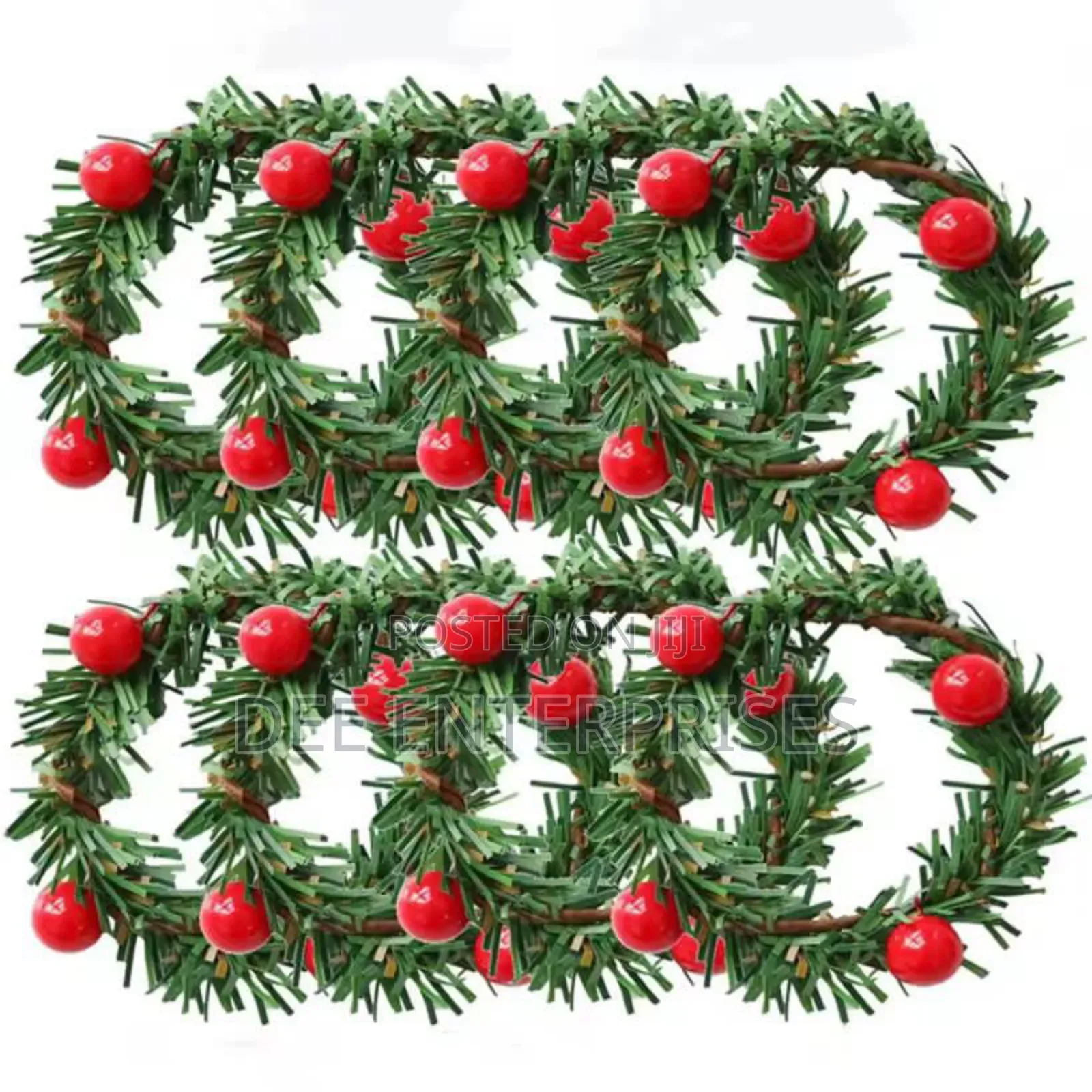 Set of 6pcs Christmas Red Fruit Napkin Ring