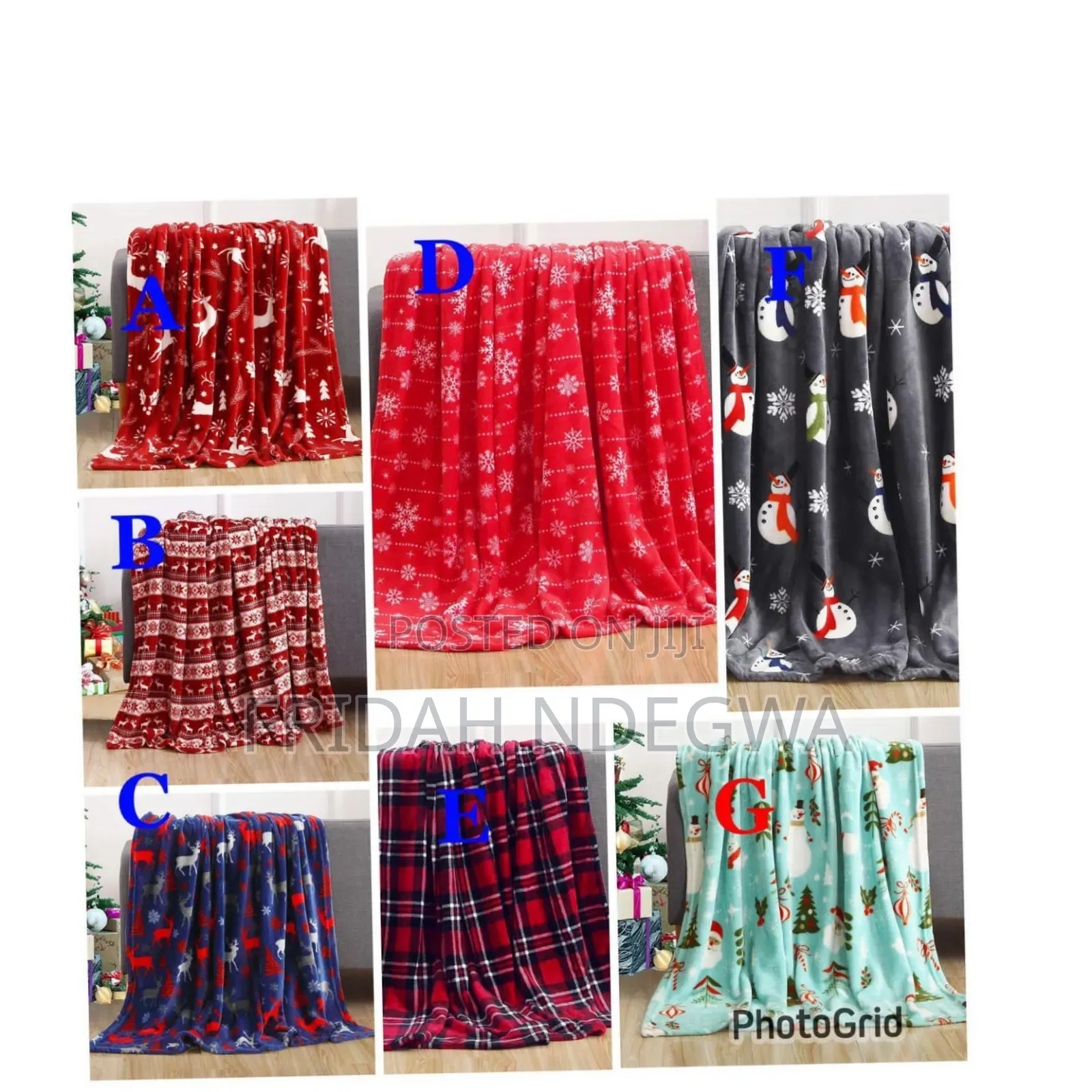 Flannel Christmas Throw Cozy Snowflake Elk Printed Winter Blanket