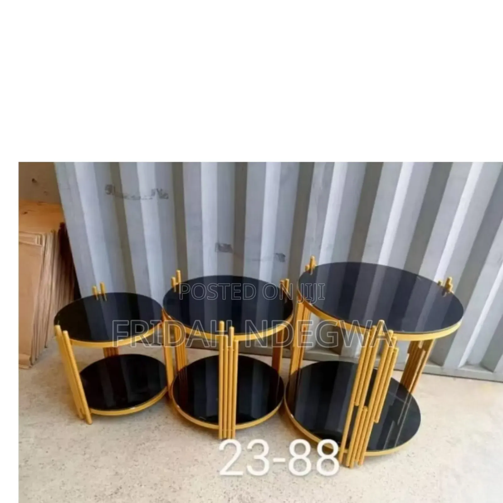Black 3 in 1 Executive Pure Marble Table