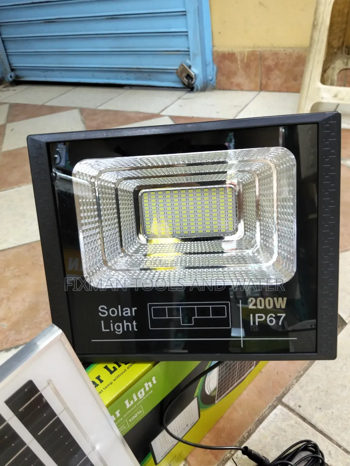 Bright Solar Flood Lights 200watts With Sensor Panel And Remote