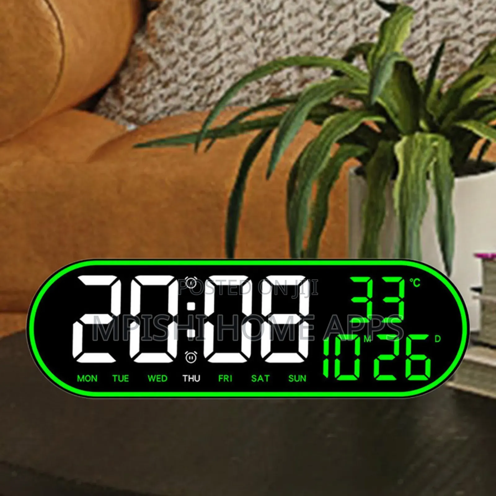 Led Digital Wall Clock With Alarm