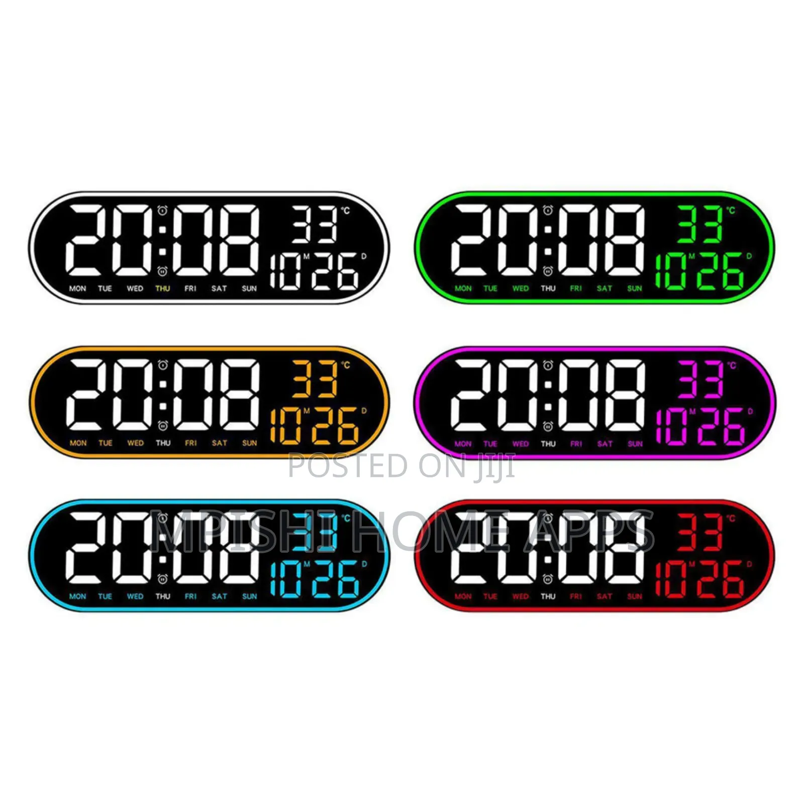 Led Digital Wall Clock With Alarm