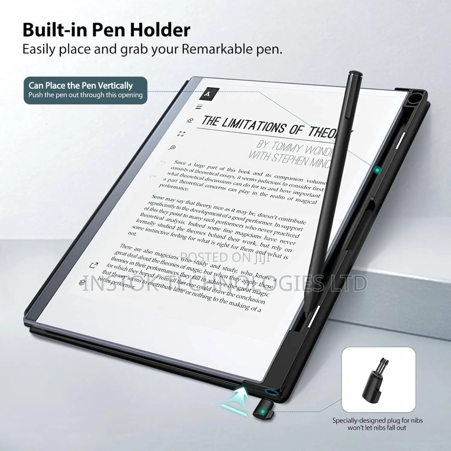 Remarkable 2 Tablet Pu Leather Flip Cover Case With Pen Slot