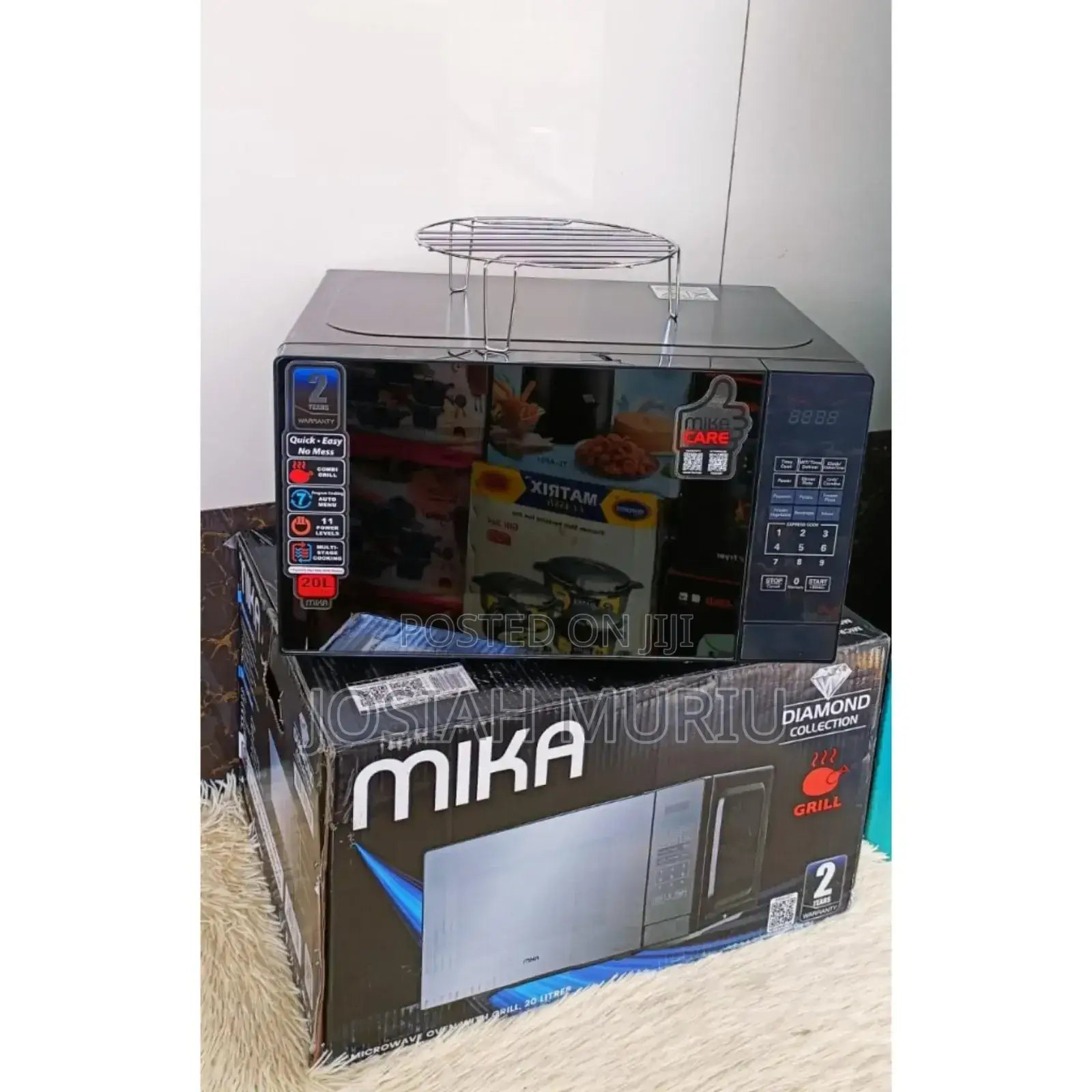 Silver Mika Microwave Oven 20l With 1000w Grilling Function