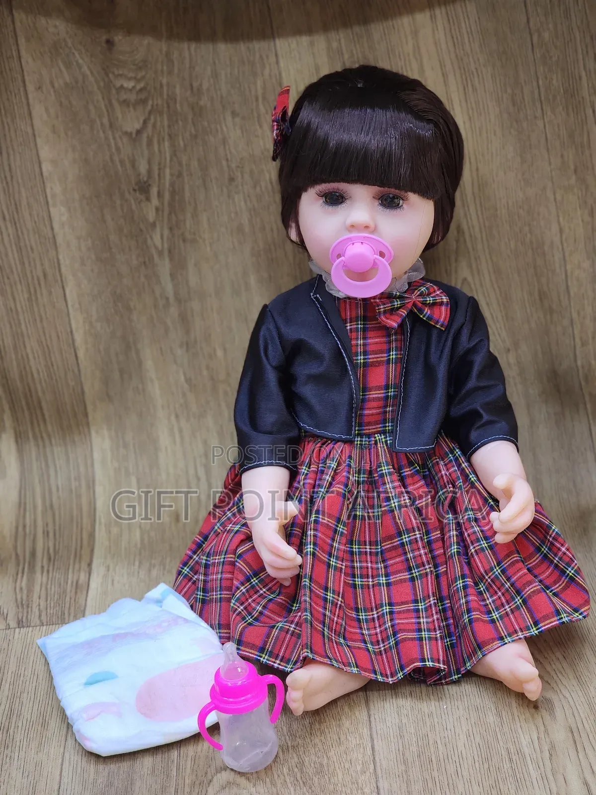 45cm Big Silicon White Doll With Pacifier And Diapers For Kids