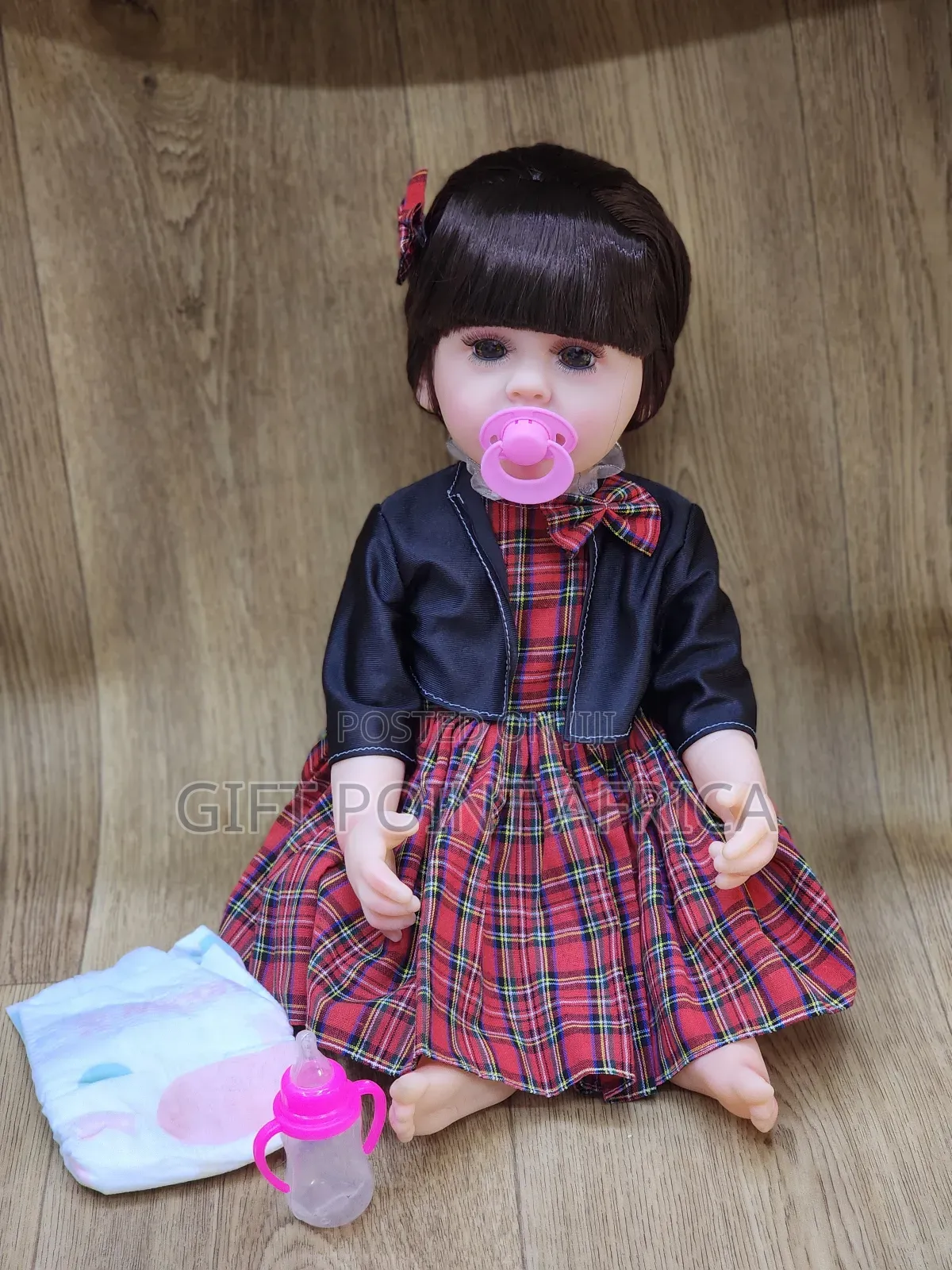 45cm Big Silicon White Doll With Pacifier And Diapers For Kids