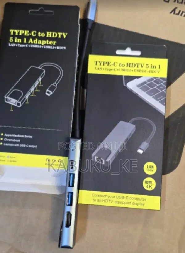Docking Station Type C to Hdmi 5-in-1 Adapter With Rj45 Ethernet
