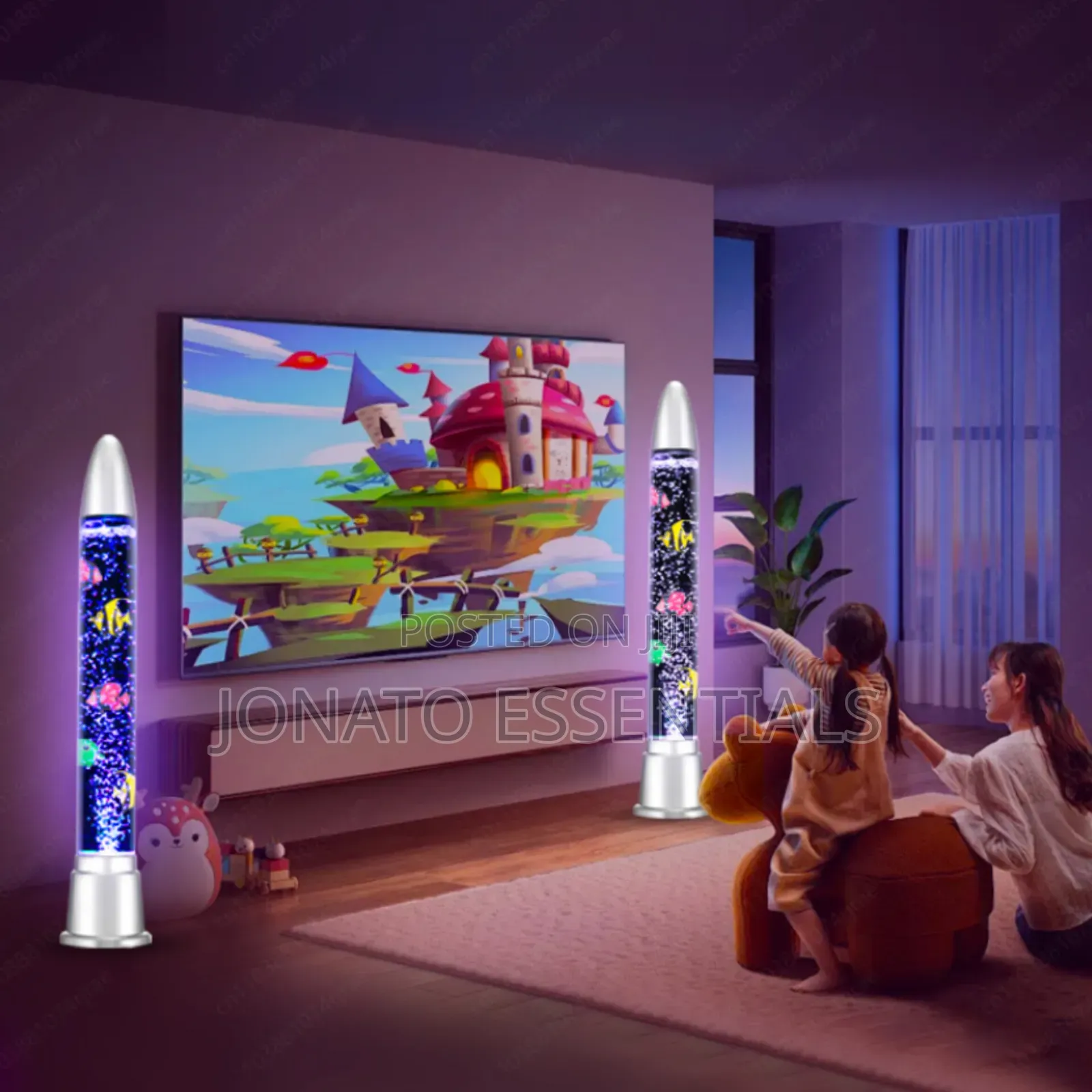 Led Bubble Fish Tube Lamp, Sensory Water Floor Light Decor