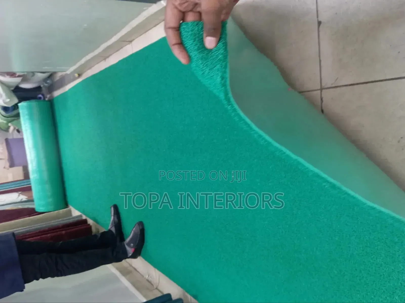 Turquoise Green PVC Antislip Spaghetti Coil Mats as Outdoor Rugs