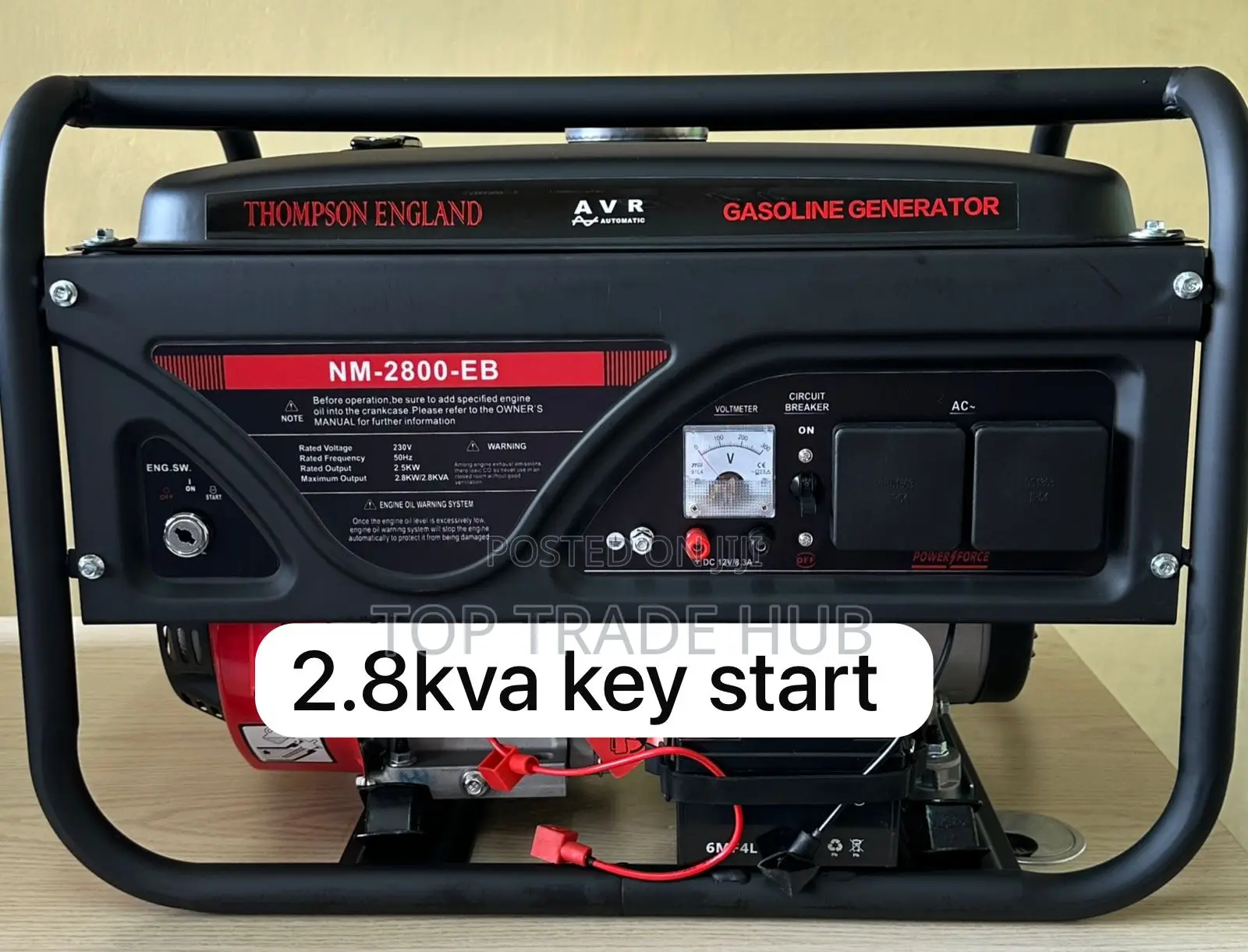 Thompson 🏴󠁧󠁢󠁥󠁮󠁧󠁿 Petrol Generator 2.8kva Trolley Type Key🔑 Start