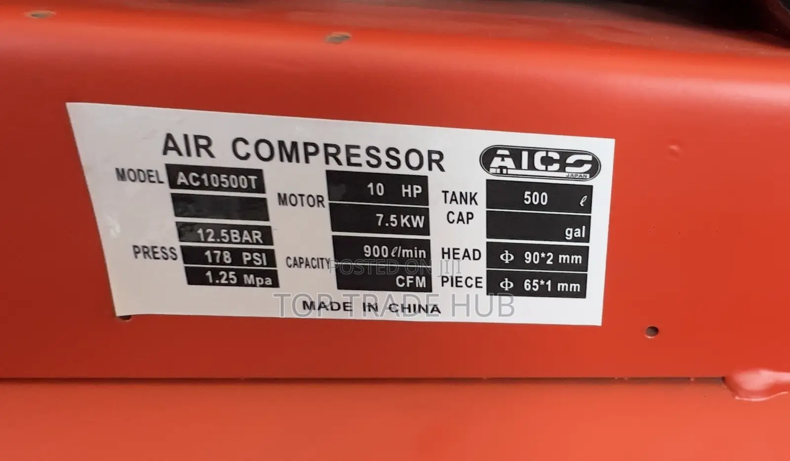 Heavy-duty Aico Japan Electric 500l Air Compressor 10hp 3 Phase
