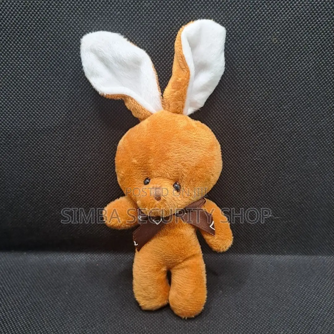 Cute Rabbit Plush Keychain With Bowtie Soft Stuffed Orange Gift Ladies