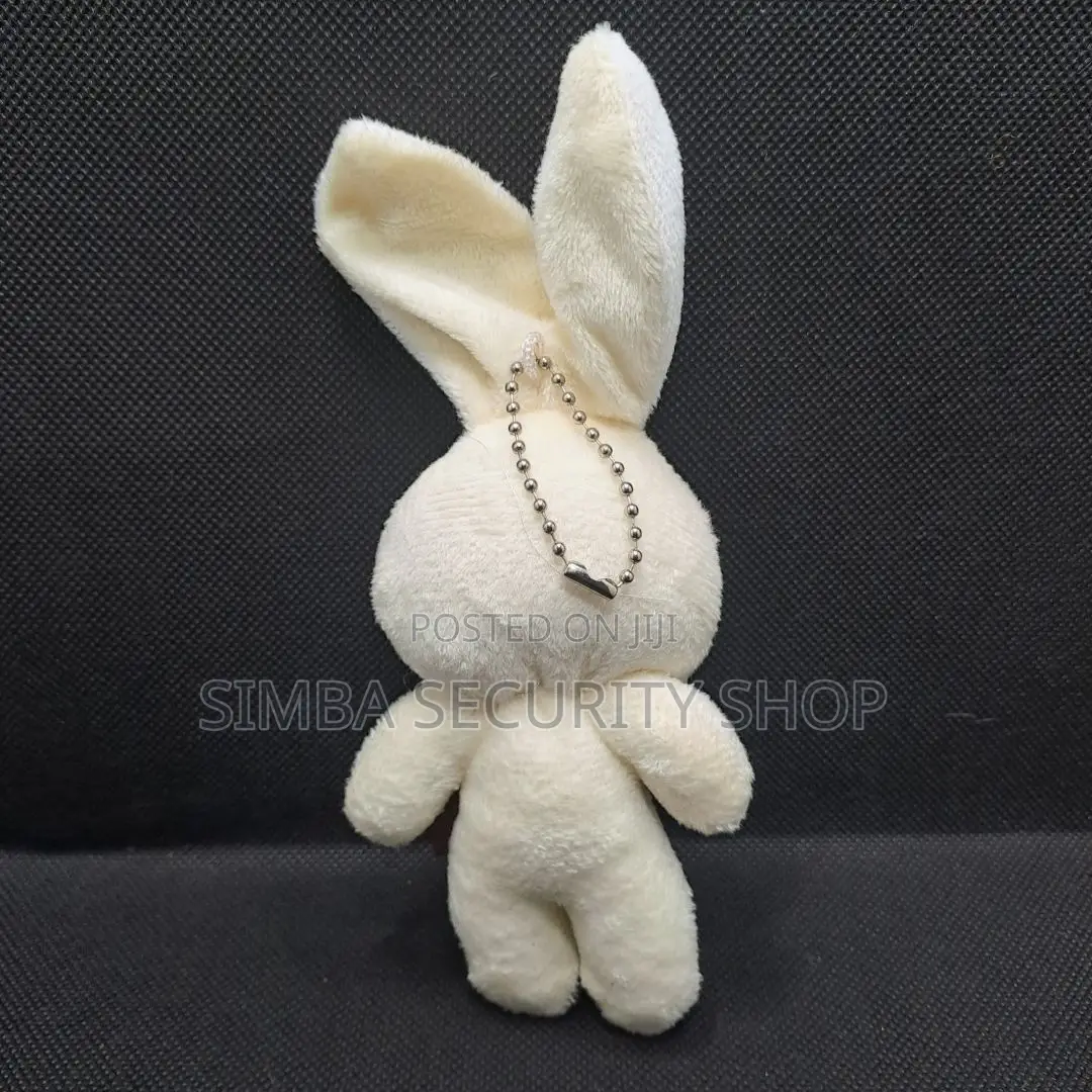 Plush 3d Rabbit Bunny Keychain Bags Gifts Keyholder Teddy Bear White