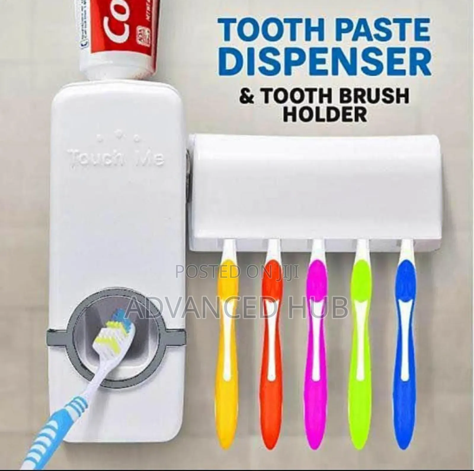 Wall Mounted Toothpaste Dispenser With Toothbrush Holder