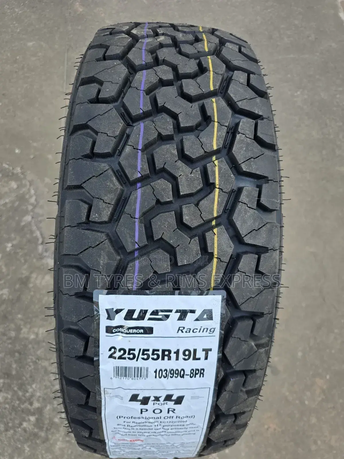 225 /55 R19 Yusta Tyres.(All Terrein).