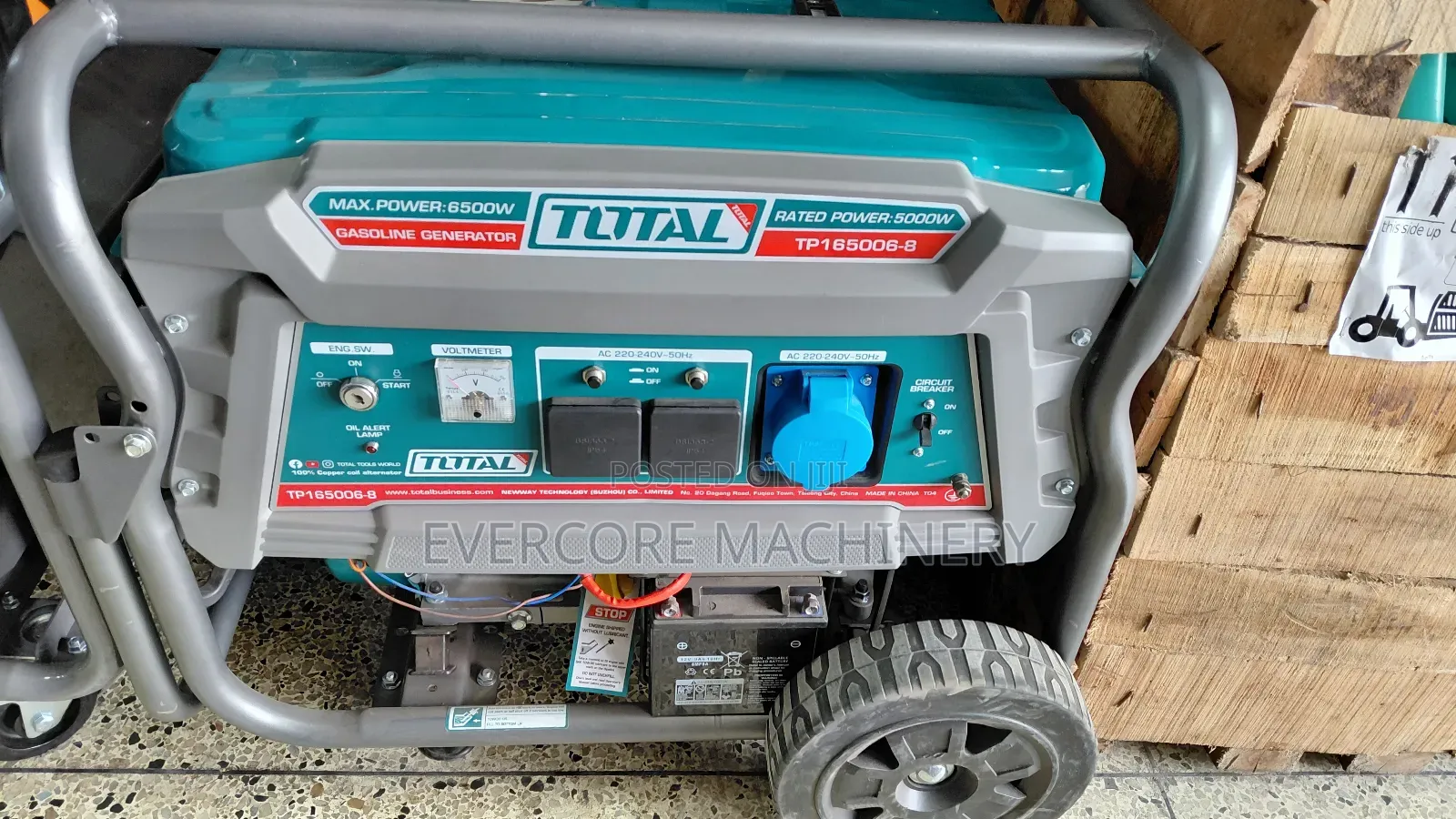 Total Brand 5000watts Petrol Generator Single Phase.