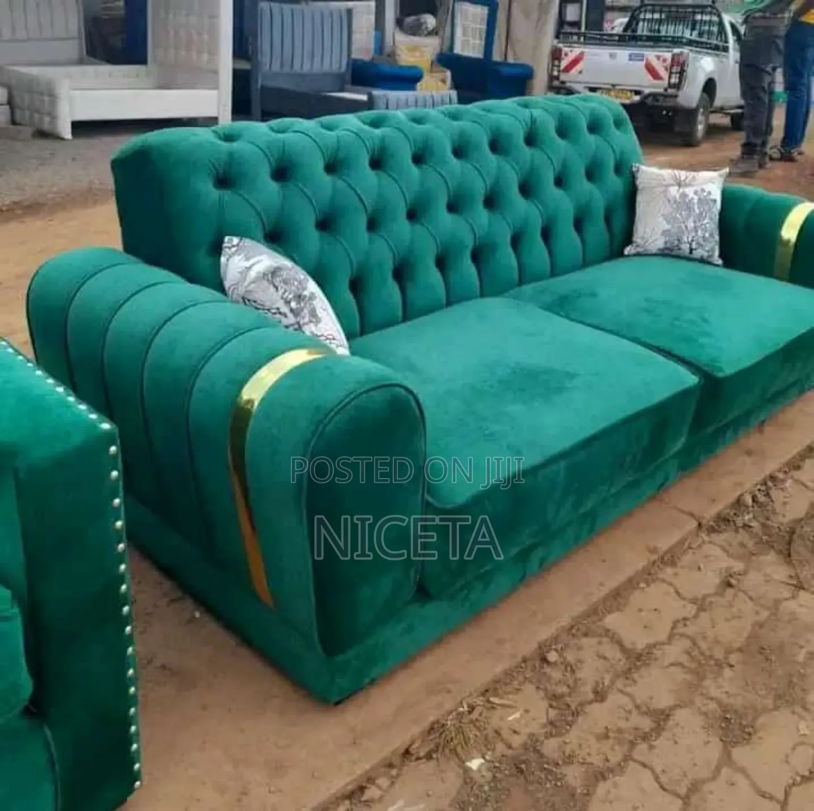 3 Seater Sofa on Offer Green in Colour