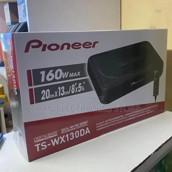 Pioneer Ts-Wx130da 8 Compact Active Car Underseat Sub Woofer 160w