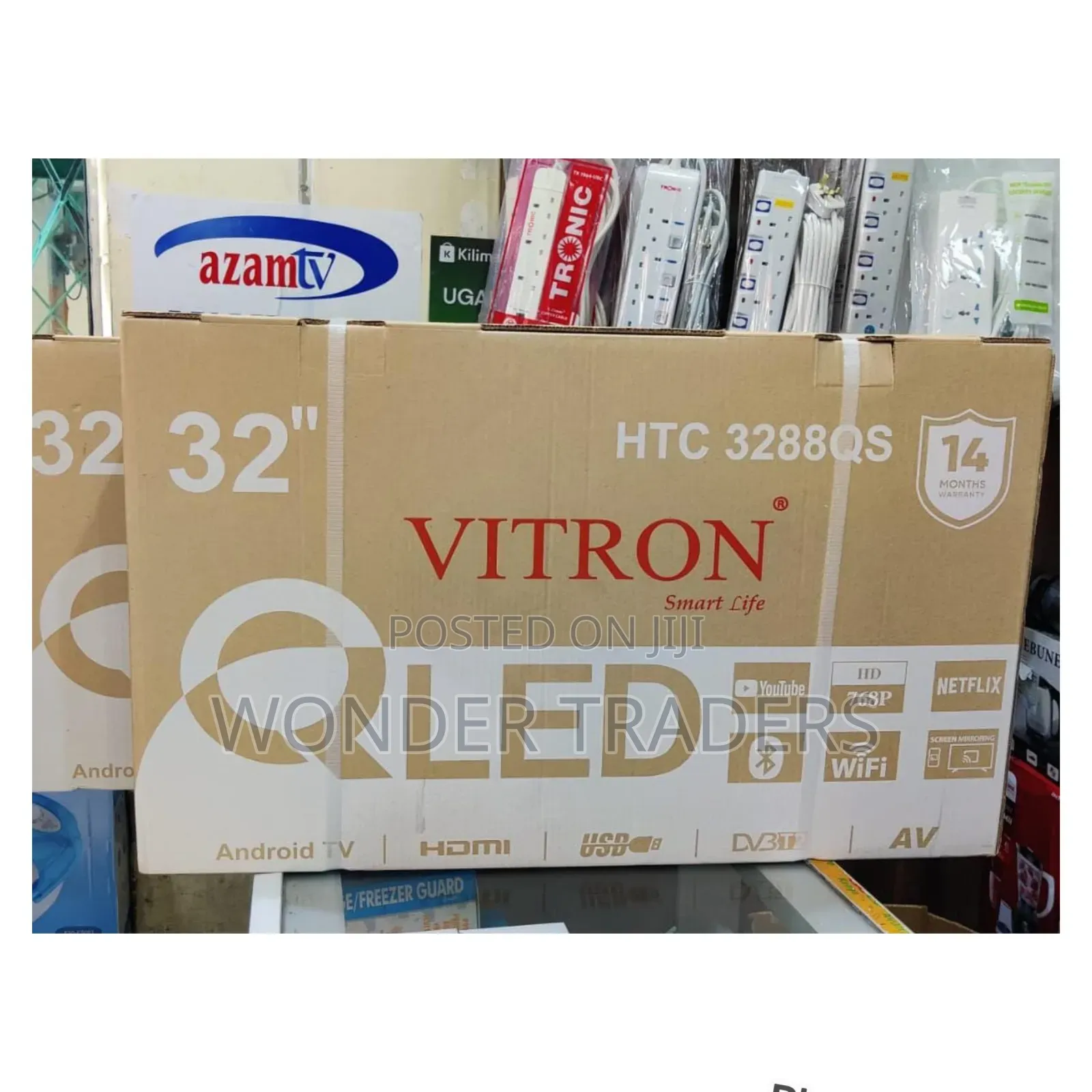 *Vitron 32" Qled Smart Android Frameless With Bluetooth .